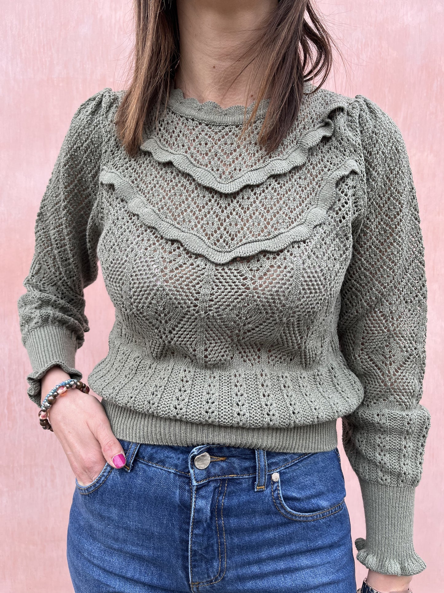 MAGLIA GIROCOLLO PIZZO