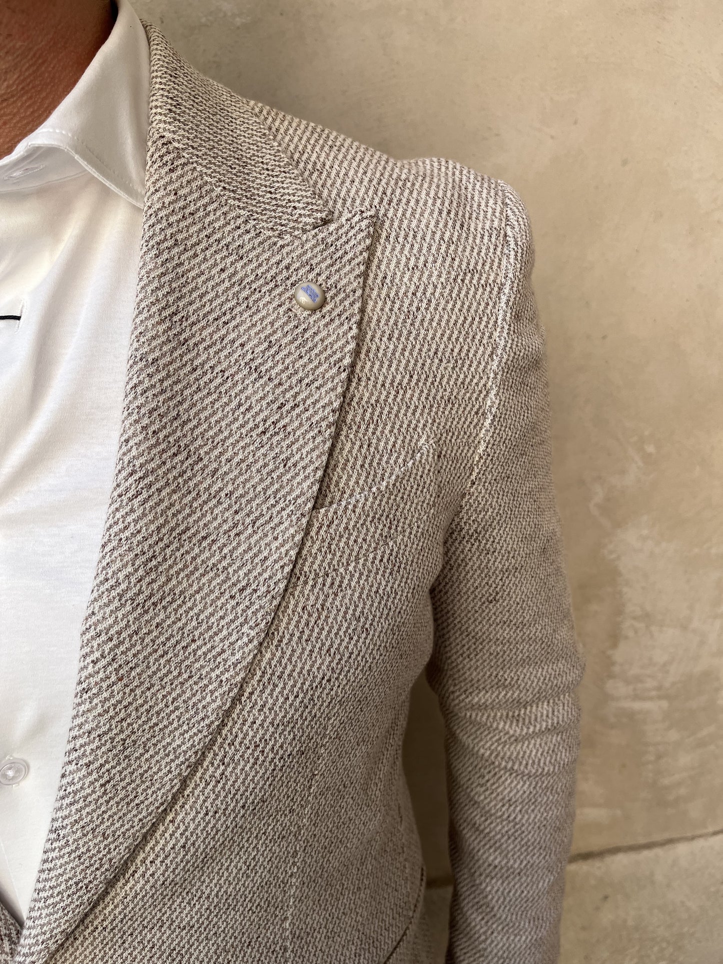 GIACCA MONOPETTO LAVORATA TWEED