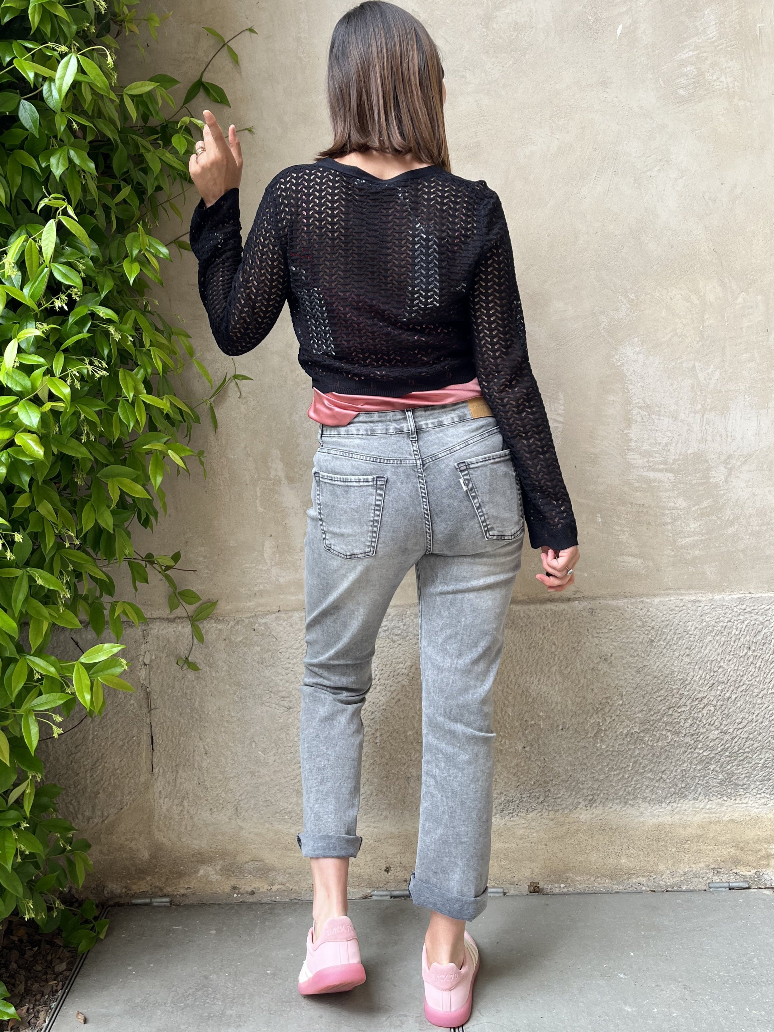 JEANS GRIGIO KATE GAMBA DRITTA