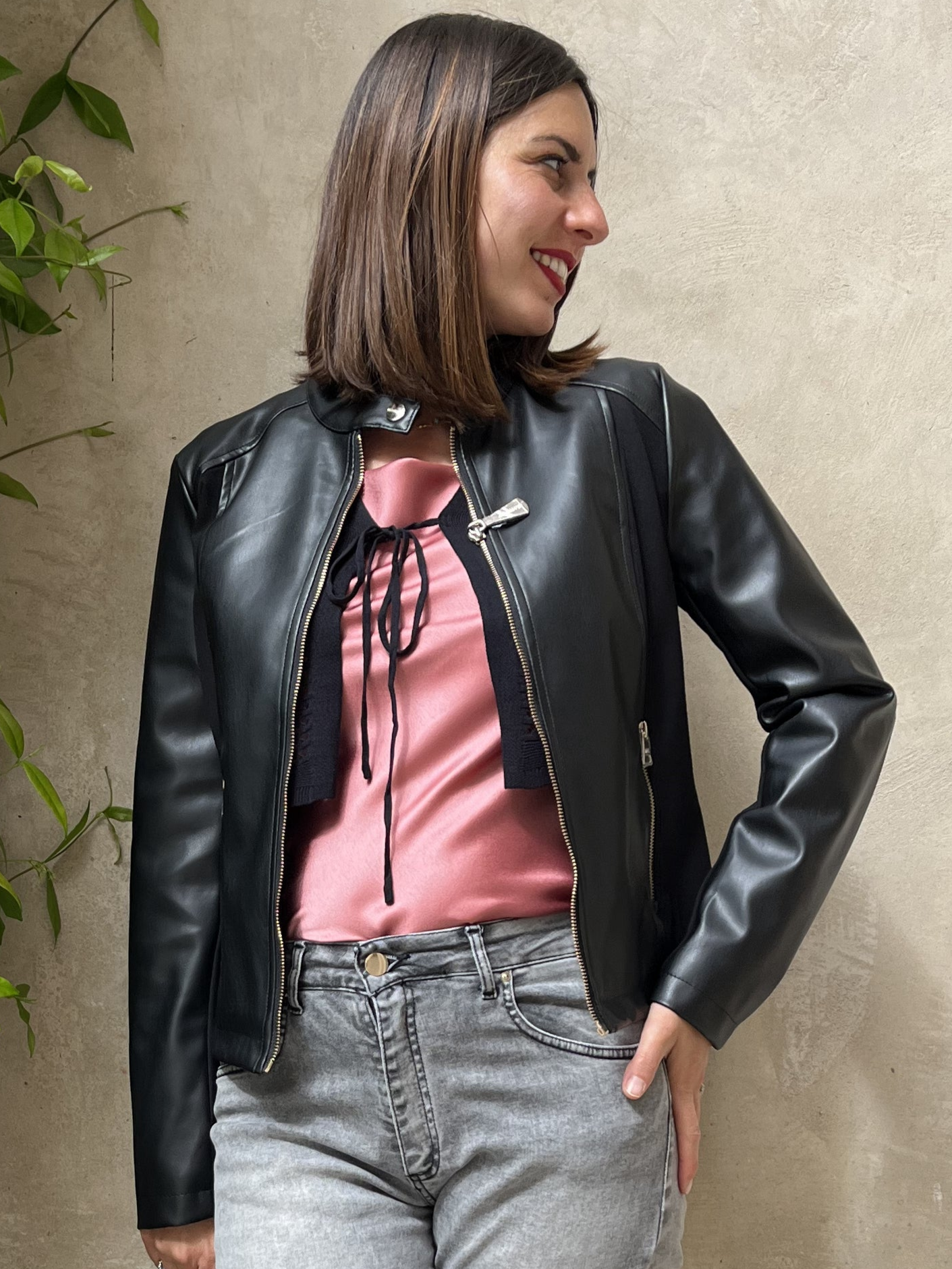 GIUBBINO IN ECOPELLE STRECH