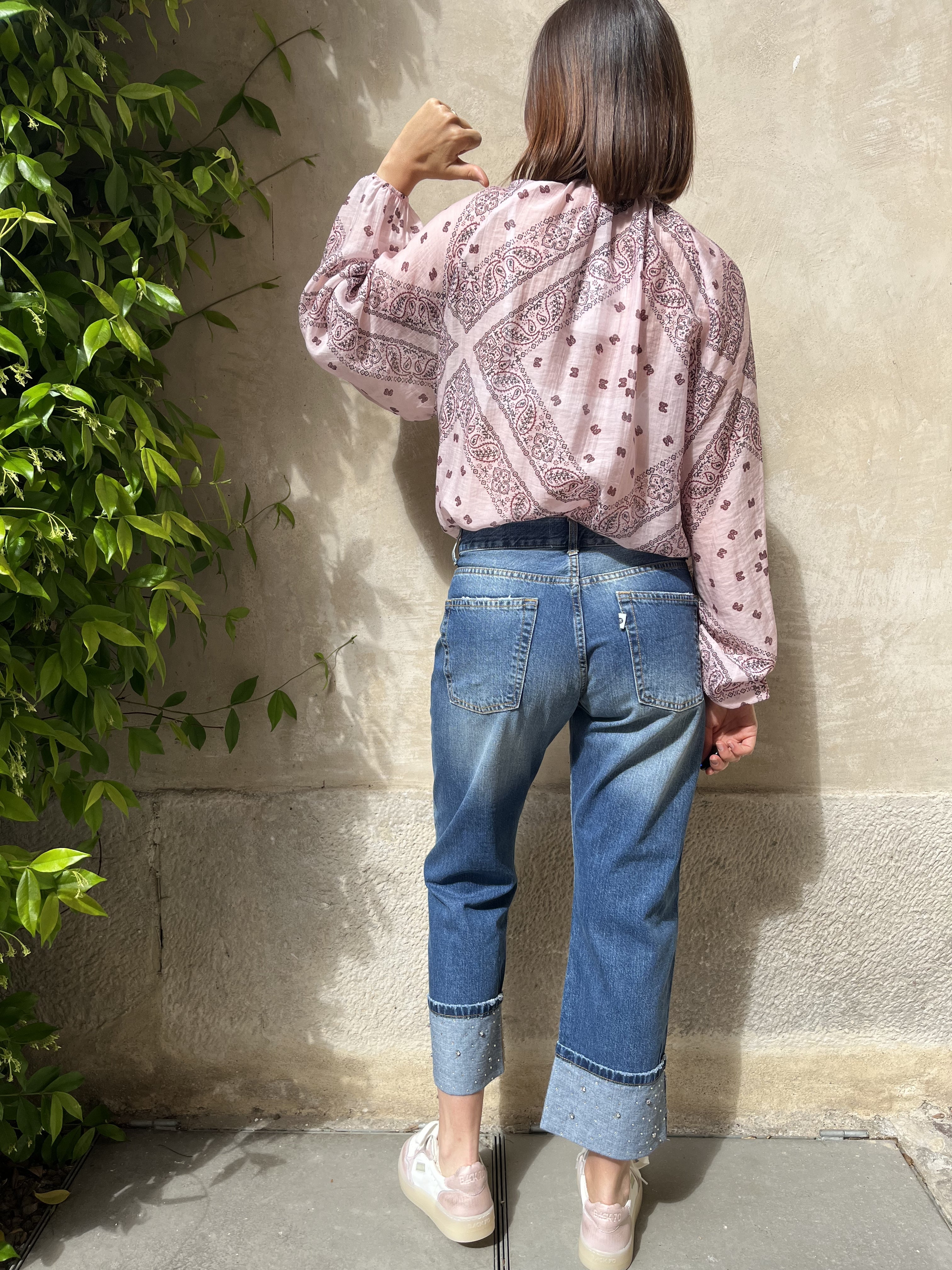 JEANS KATE GAMBA DRITTA STRASS