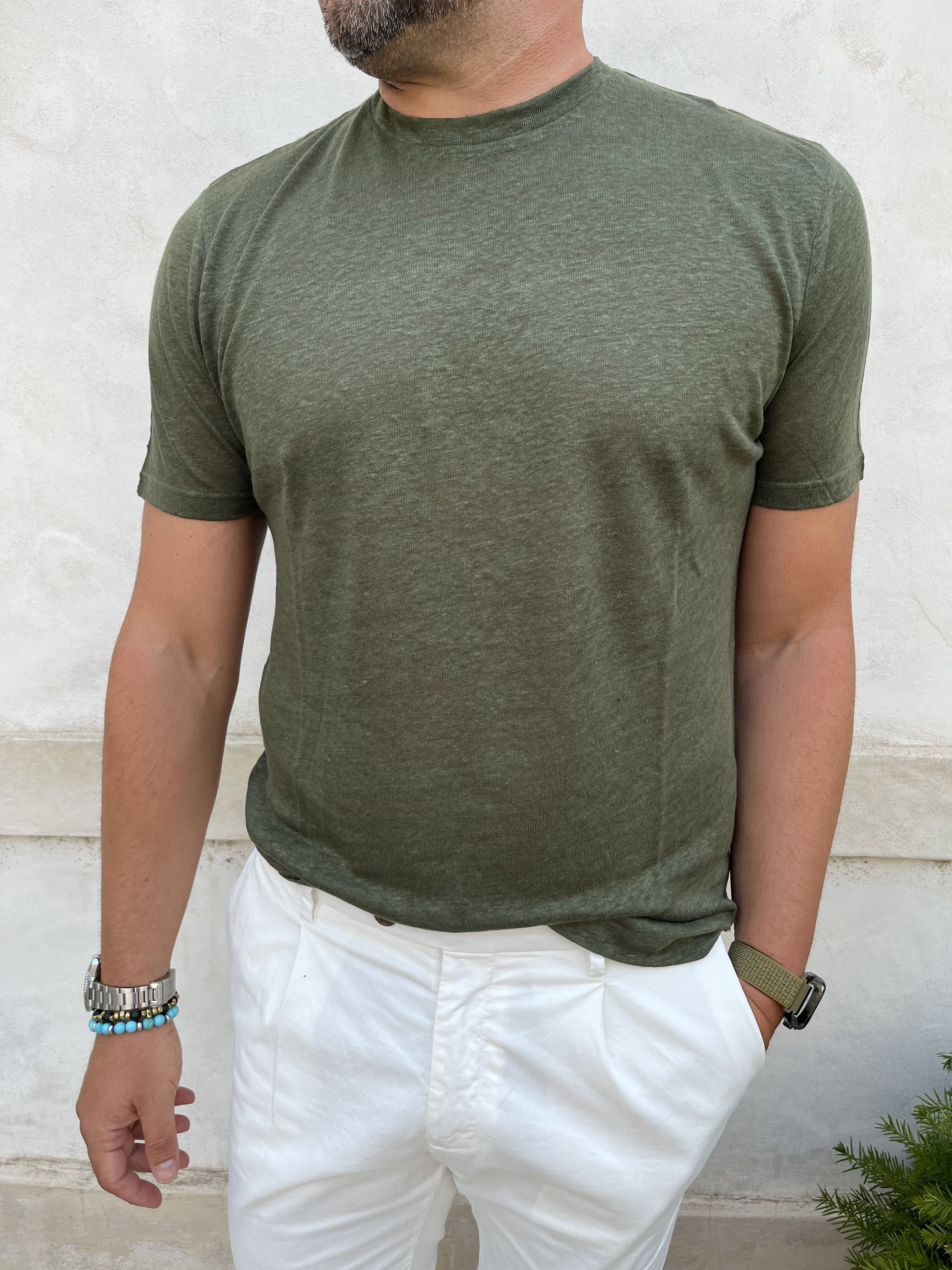 TSHIRT LINO E COTONE