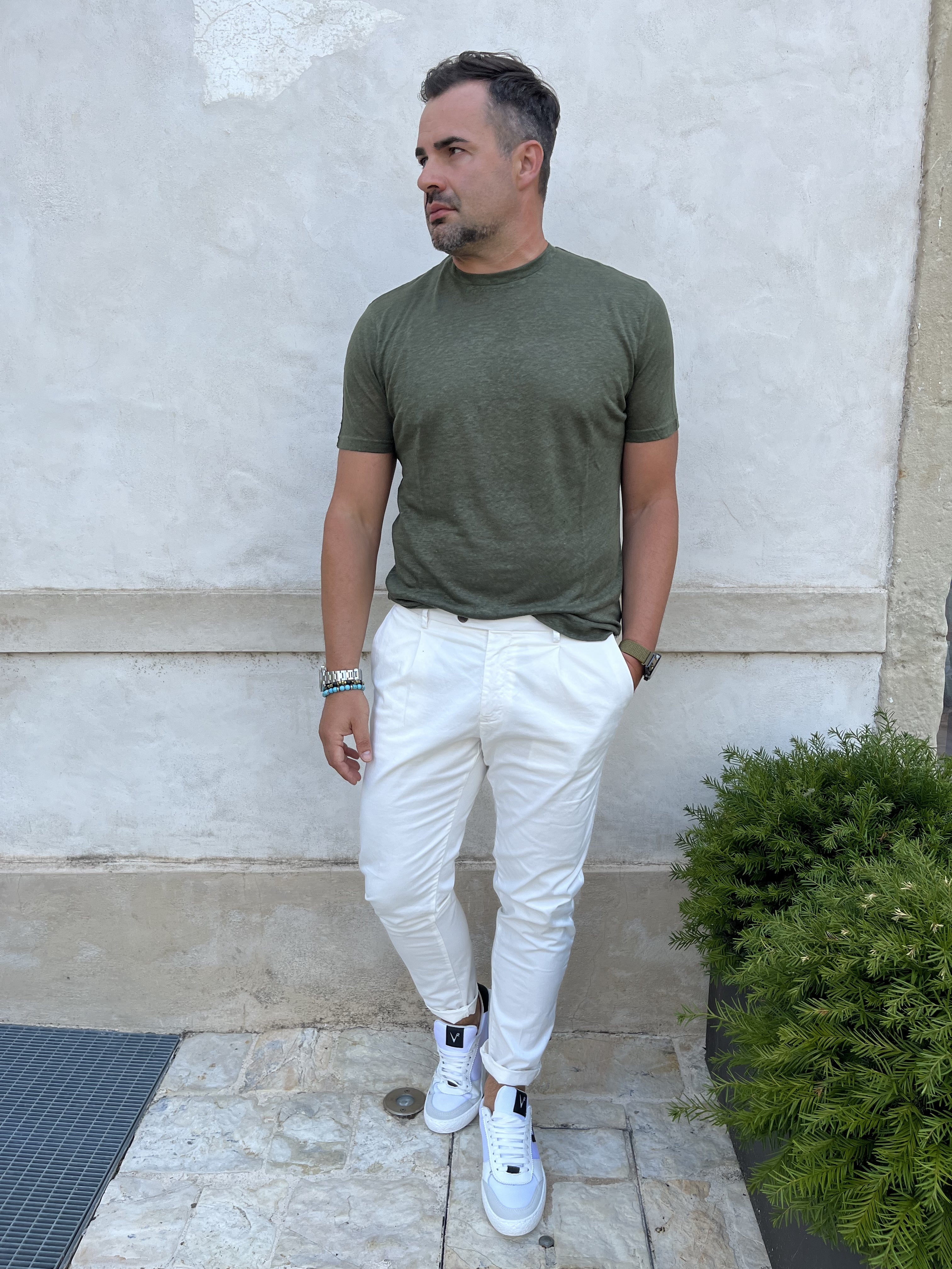 TSHIRT LINO E COTONE