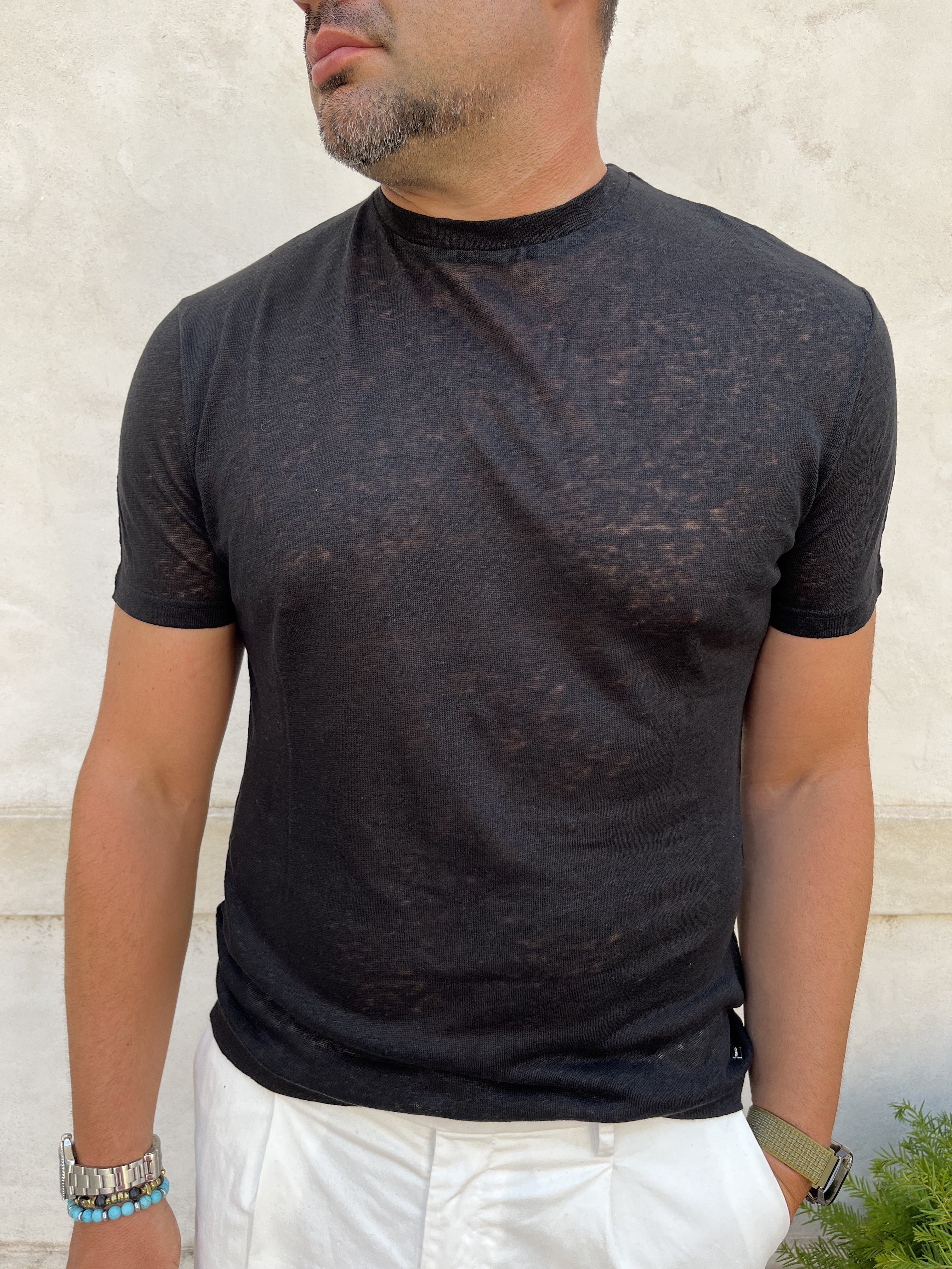 TSHIRT LINO E COTONE