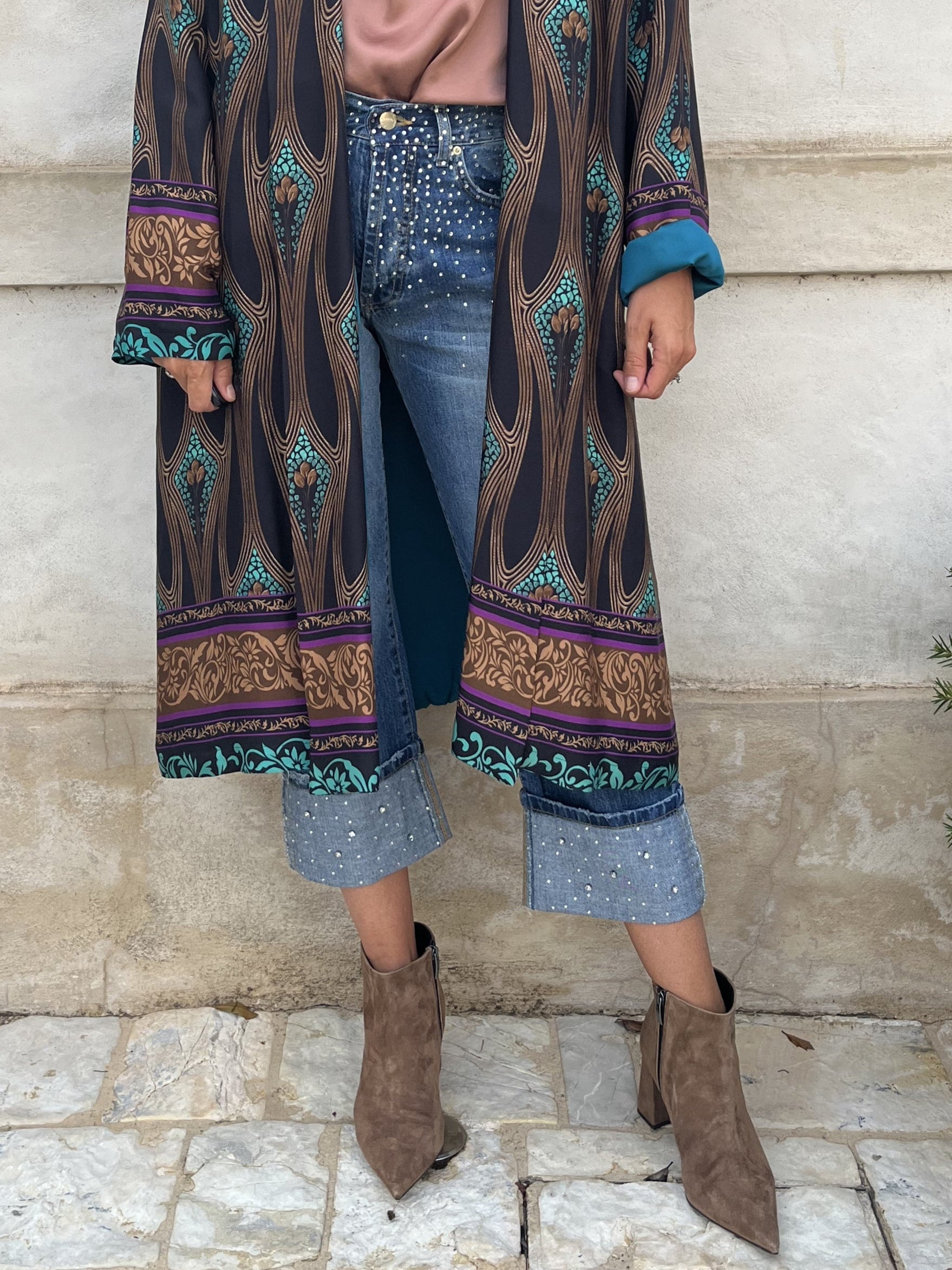 JEANS KATE GAMBA DRITTA STRASS