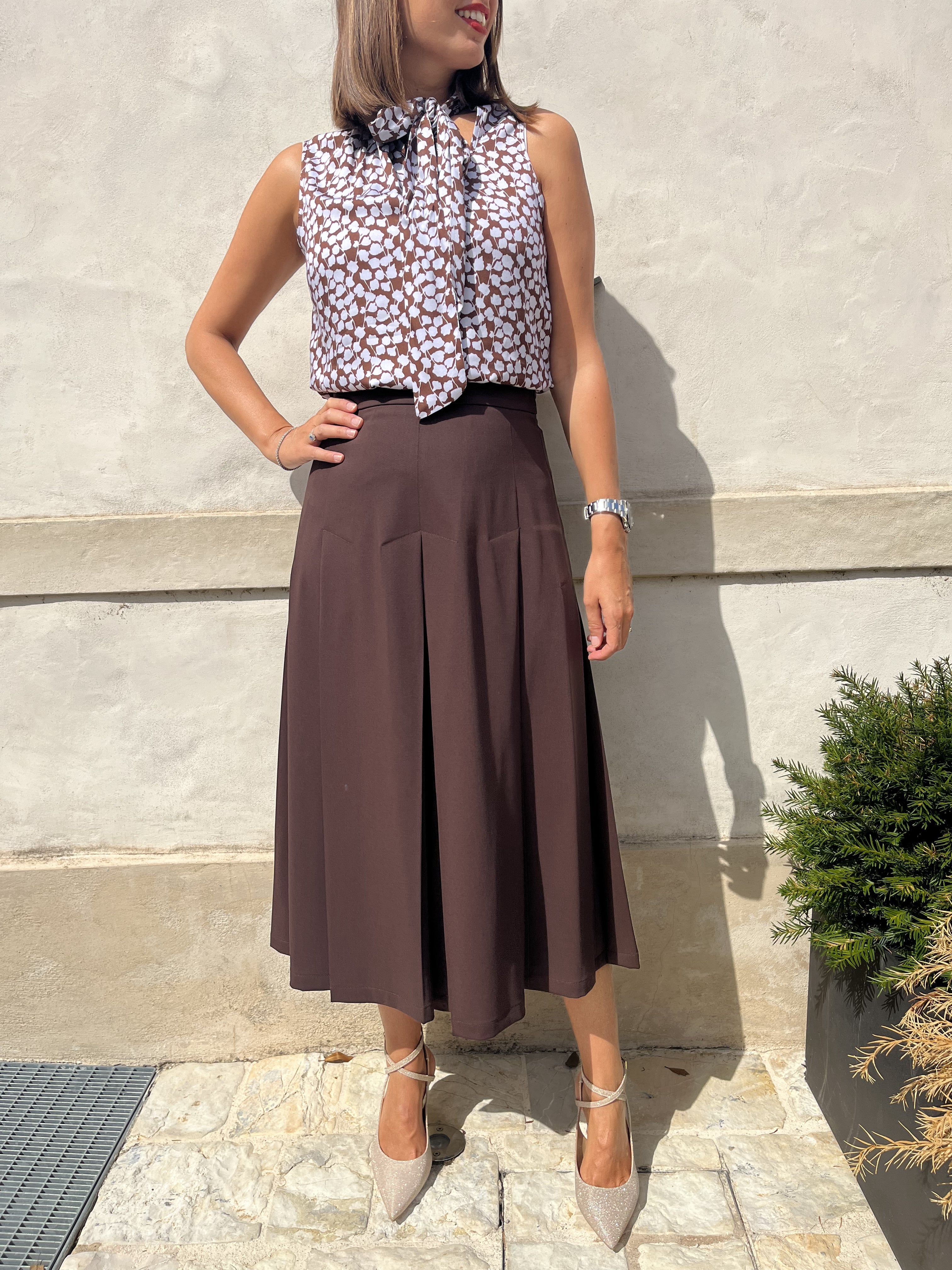 GONNA A PIEGHE IN LANA