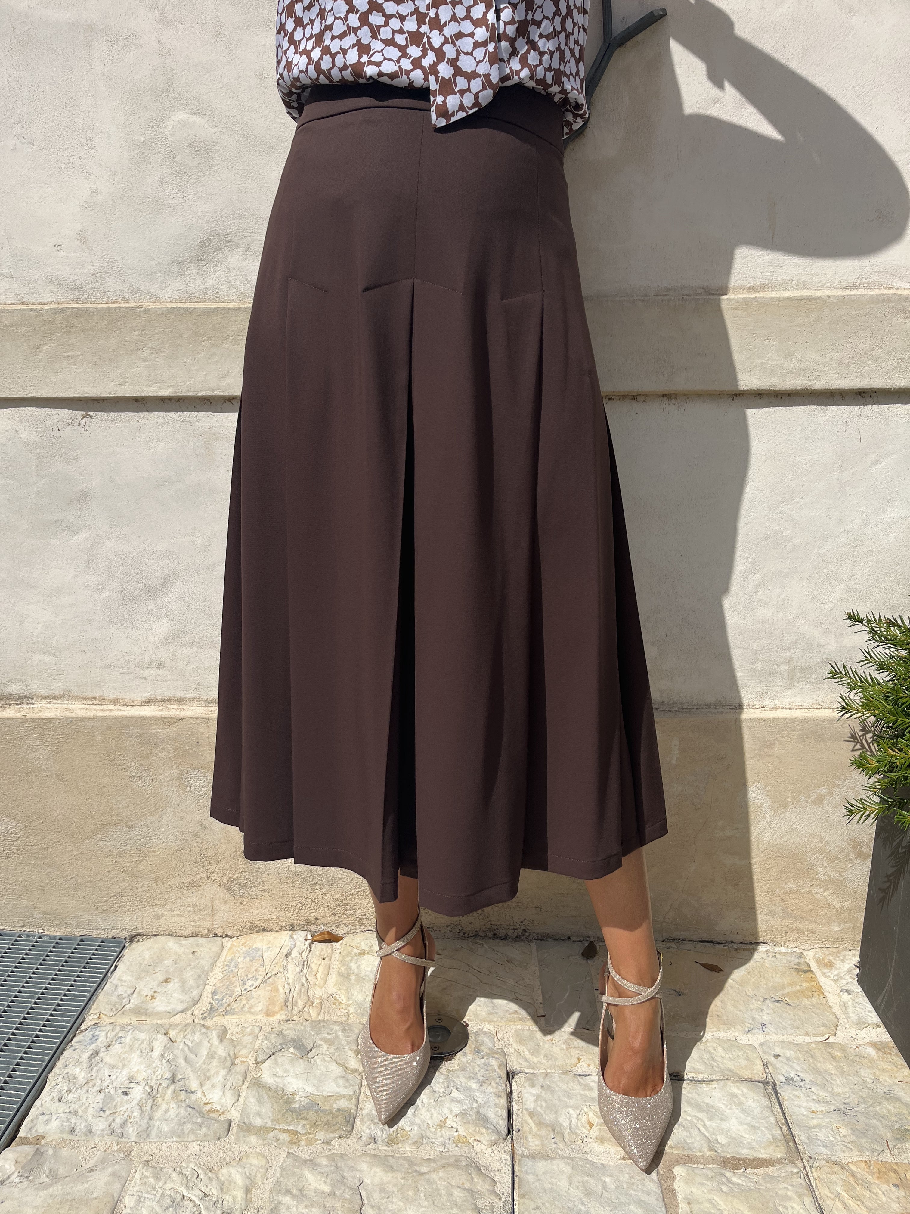 GONNA A PIEGHE IN LANA