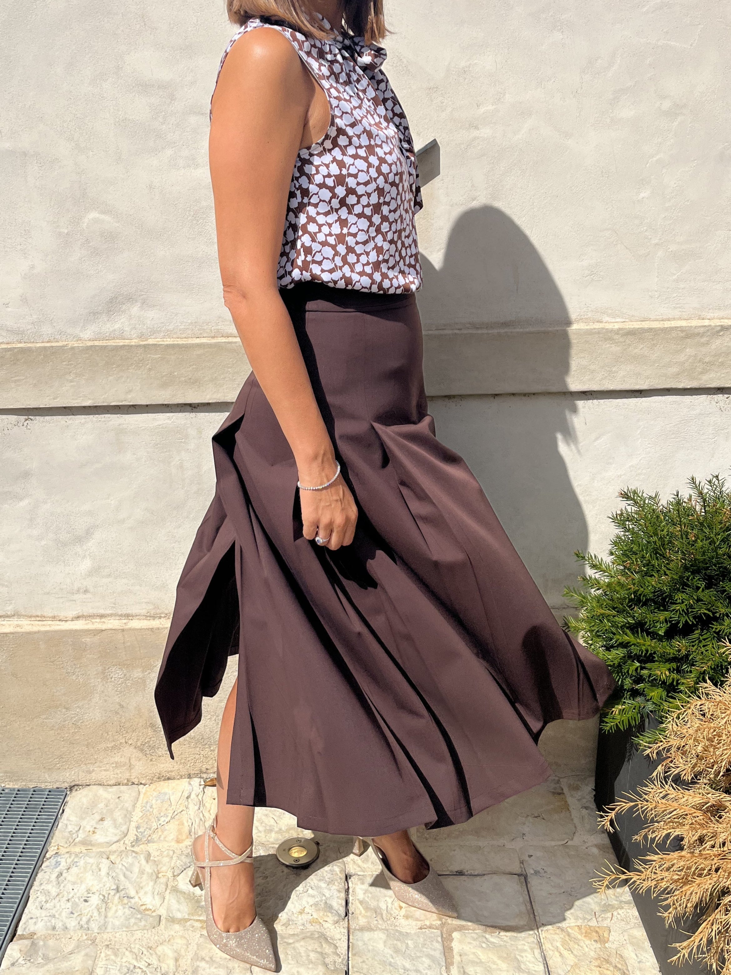 GONNA A PIEGHE IN LANA