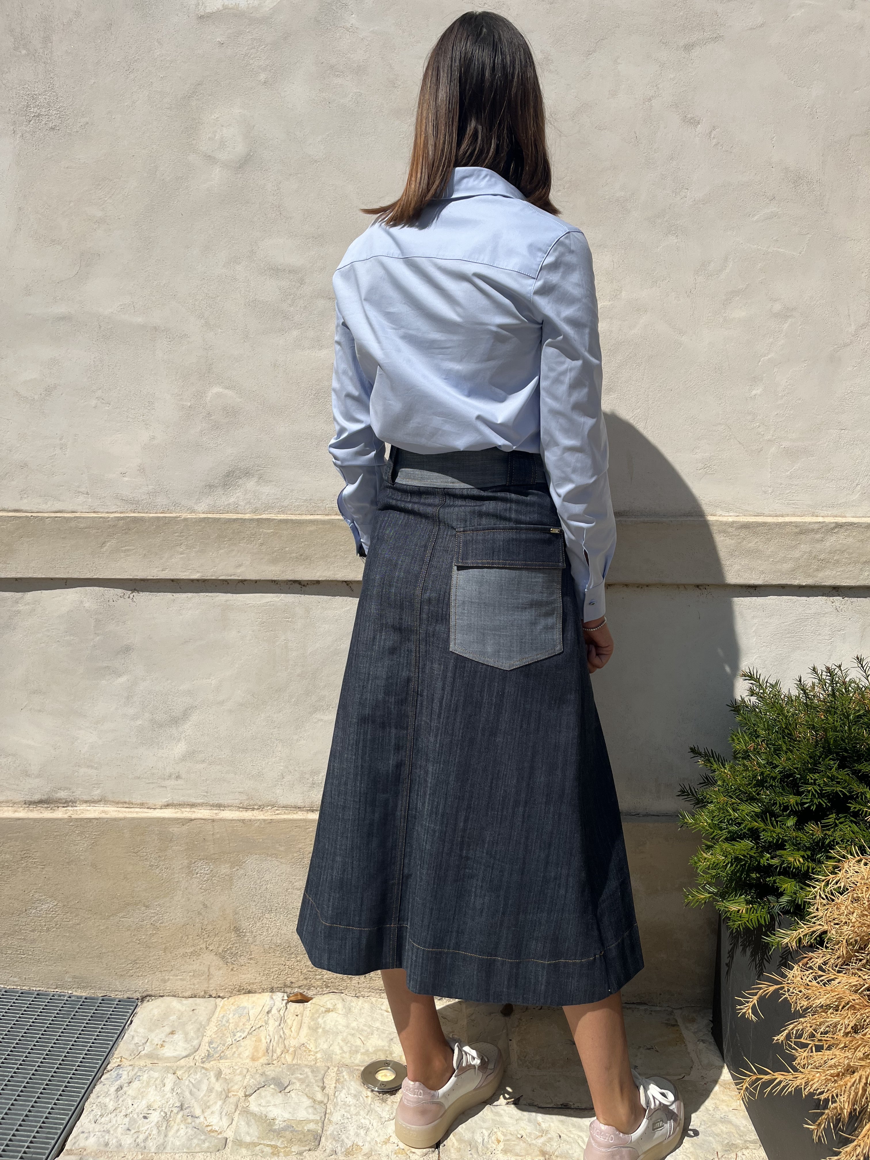 GONNA JEANS A PIEGHE