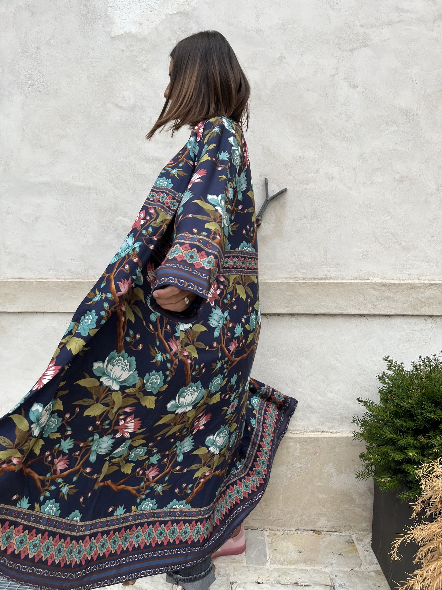 KIMONO LUNGO FIORI