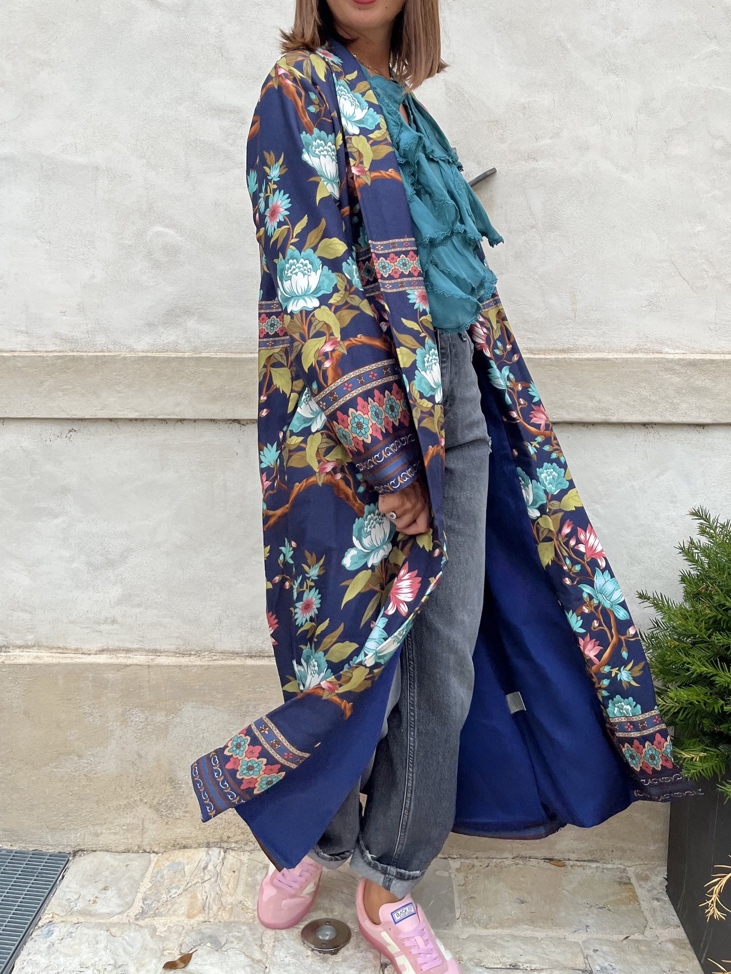 KIMONO LUNGO FIORI