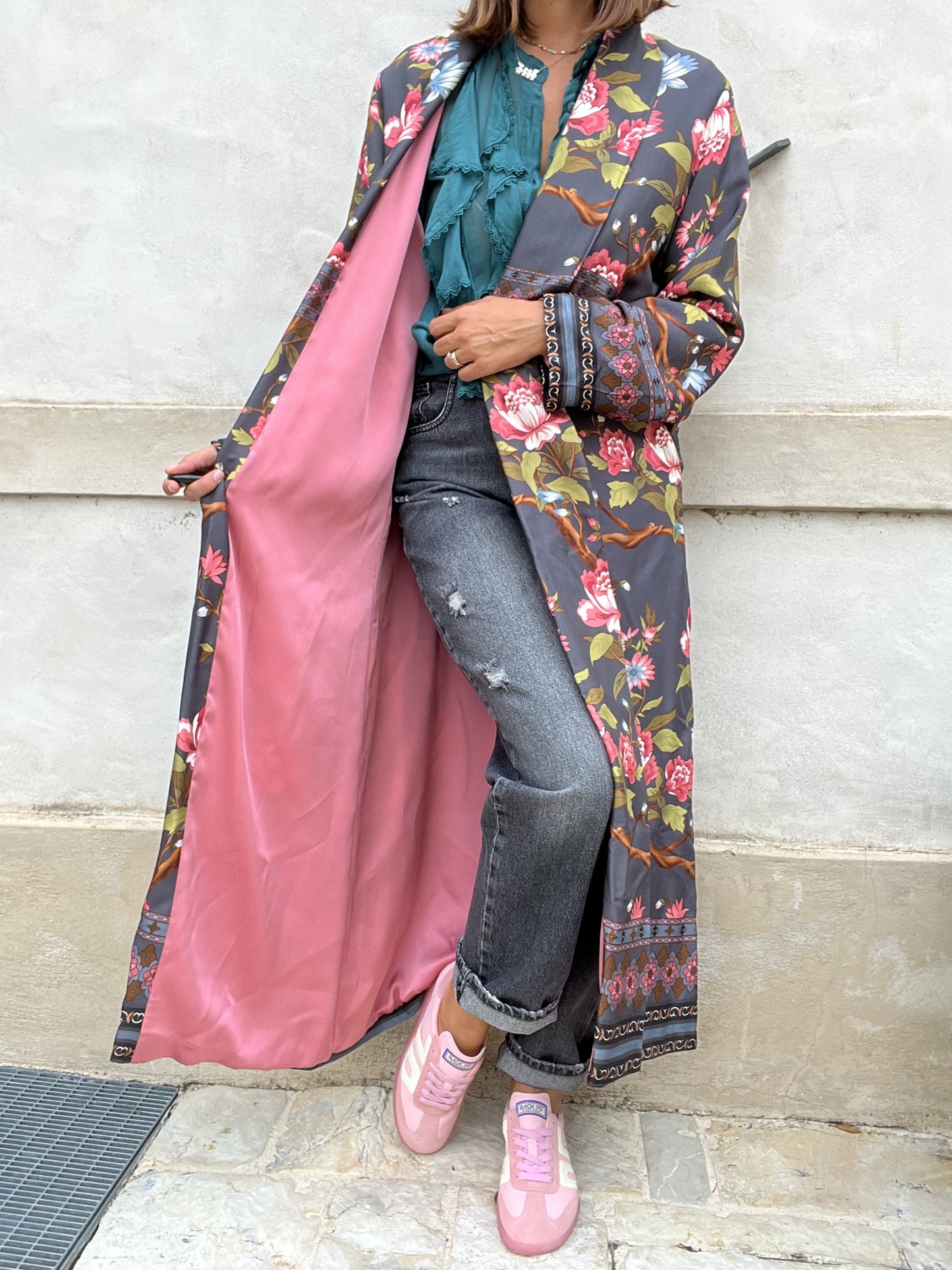 KIMONO LUNGO FIORI