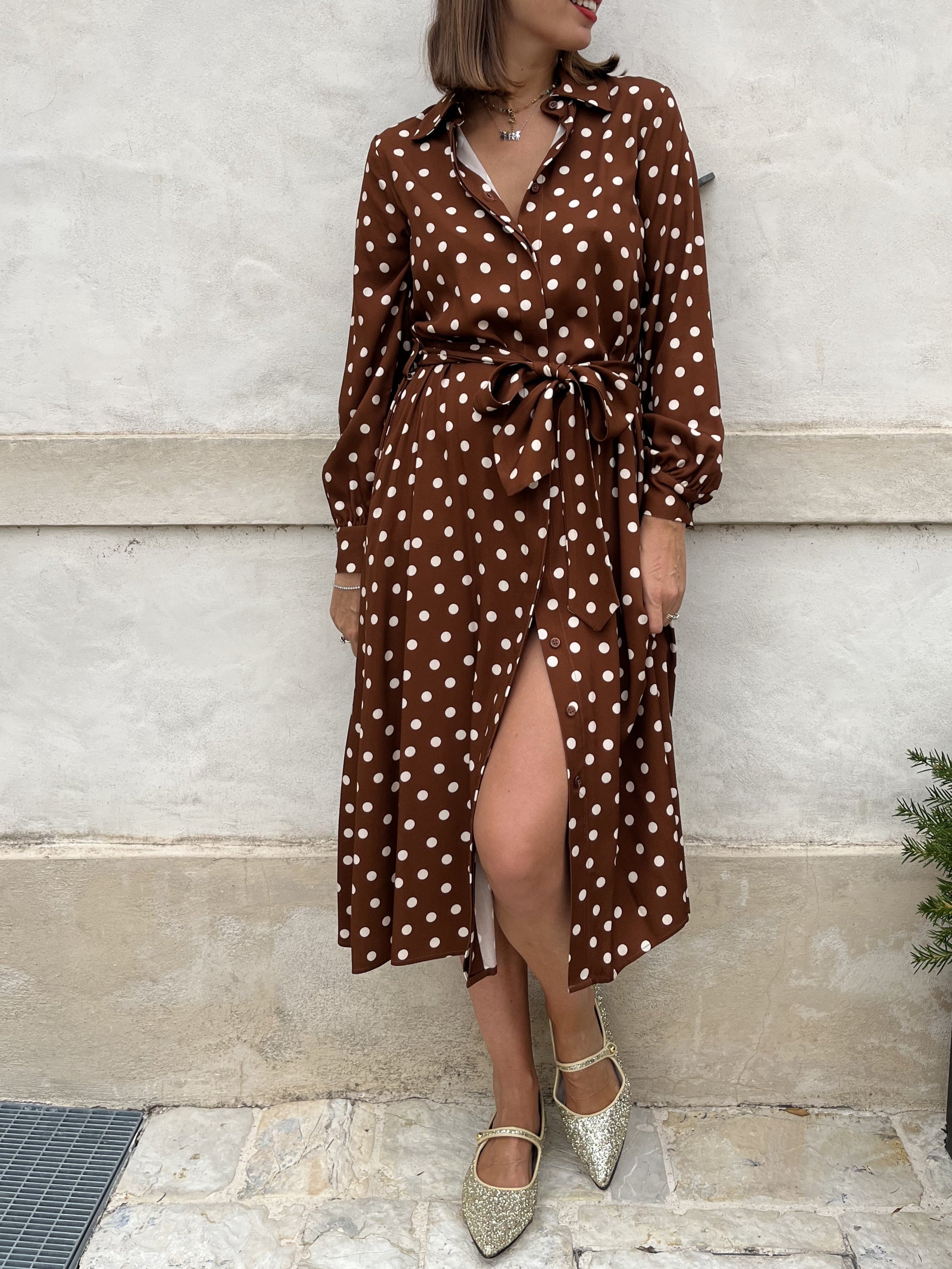 CHEMISIER VISCOSA POIS