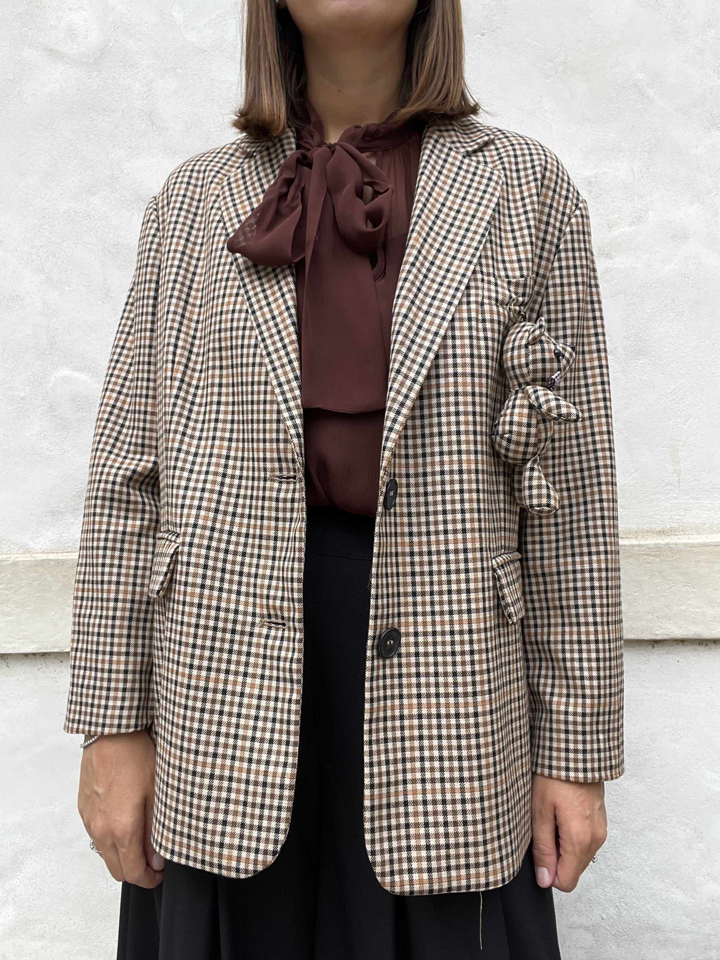 GIACCA 100% LANA MICROQUADRO