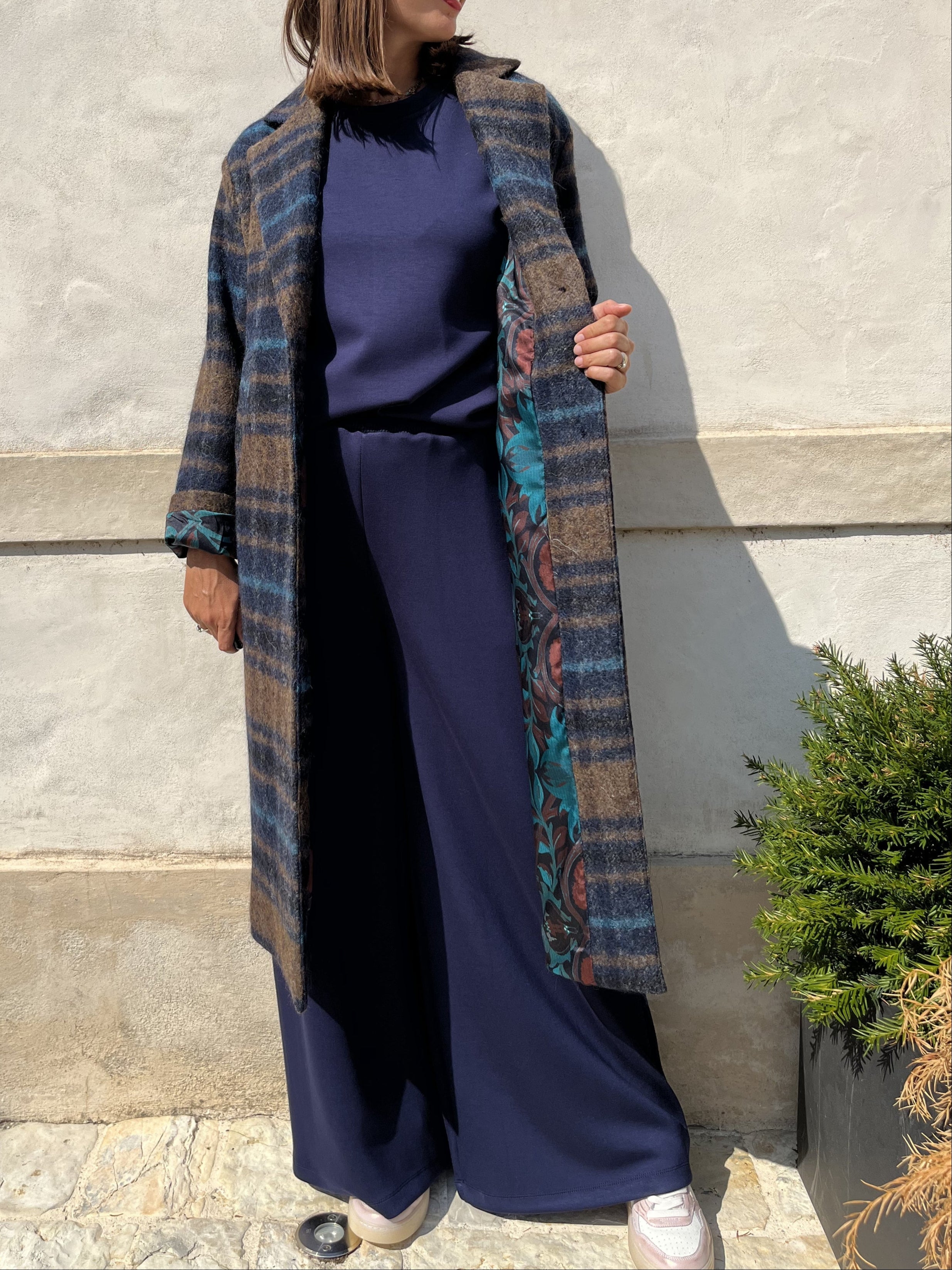 CAPPOTTO A QUADRI IN LANA