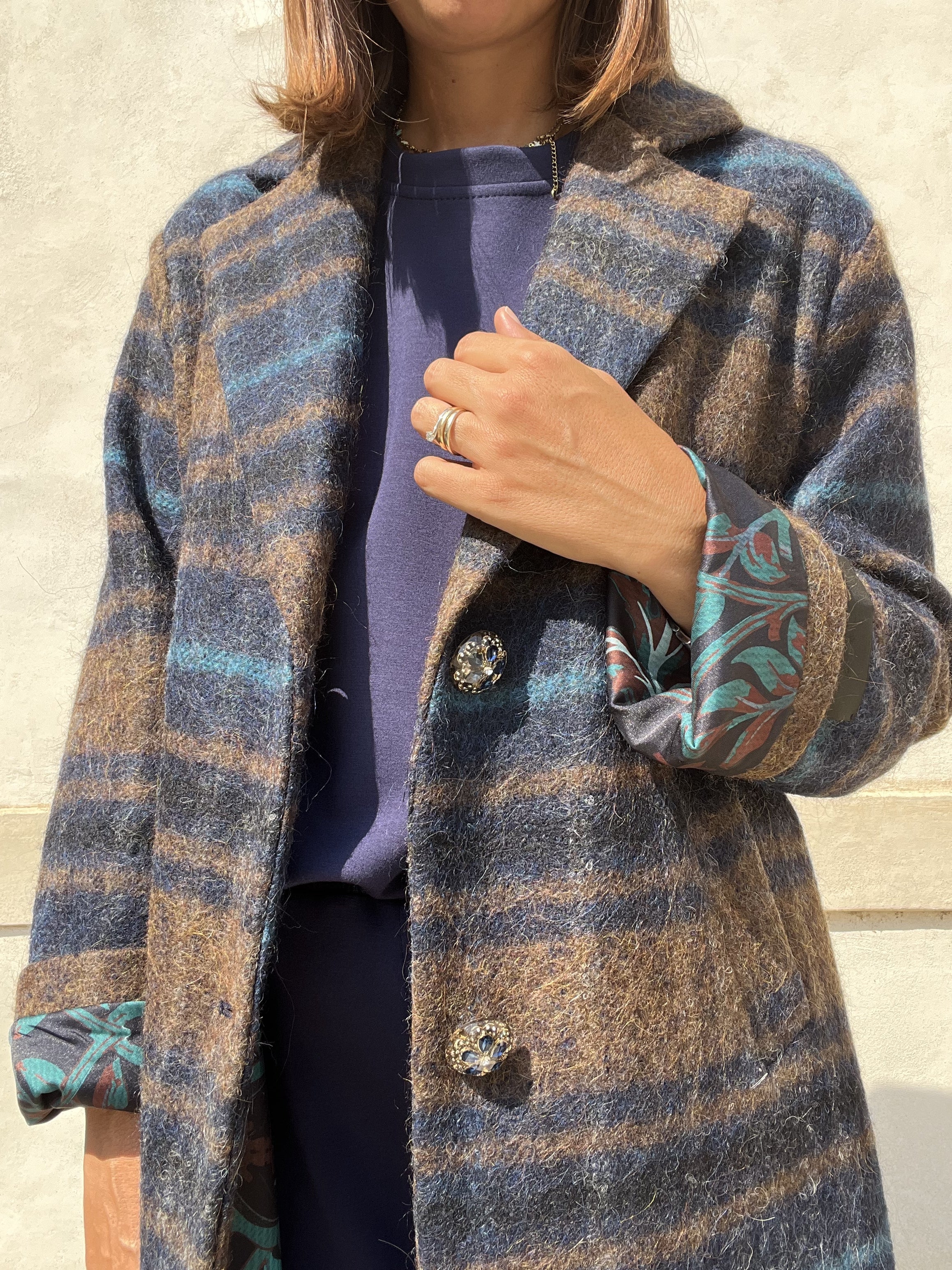 CAPPOTTO A QUADRI IN LANA