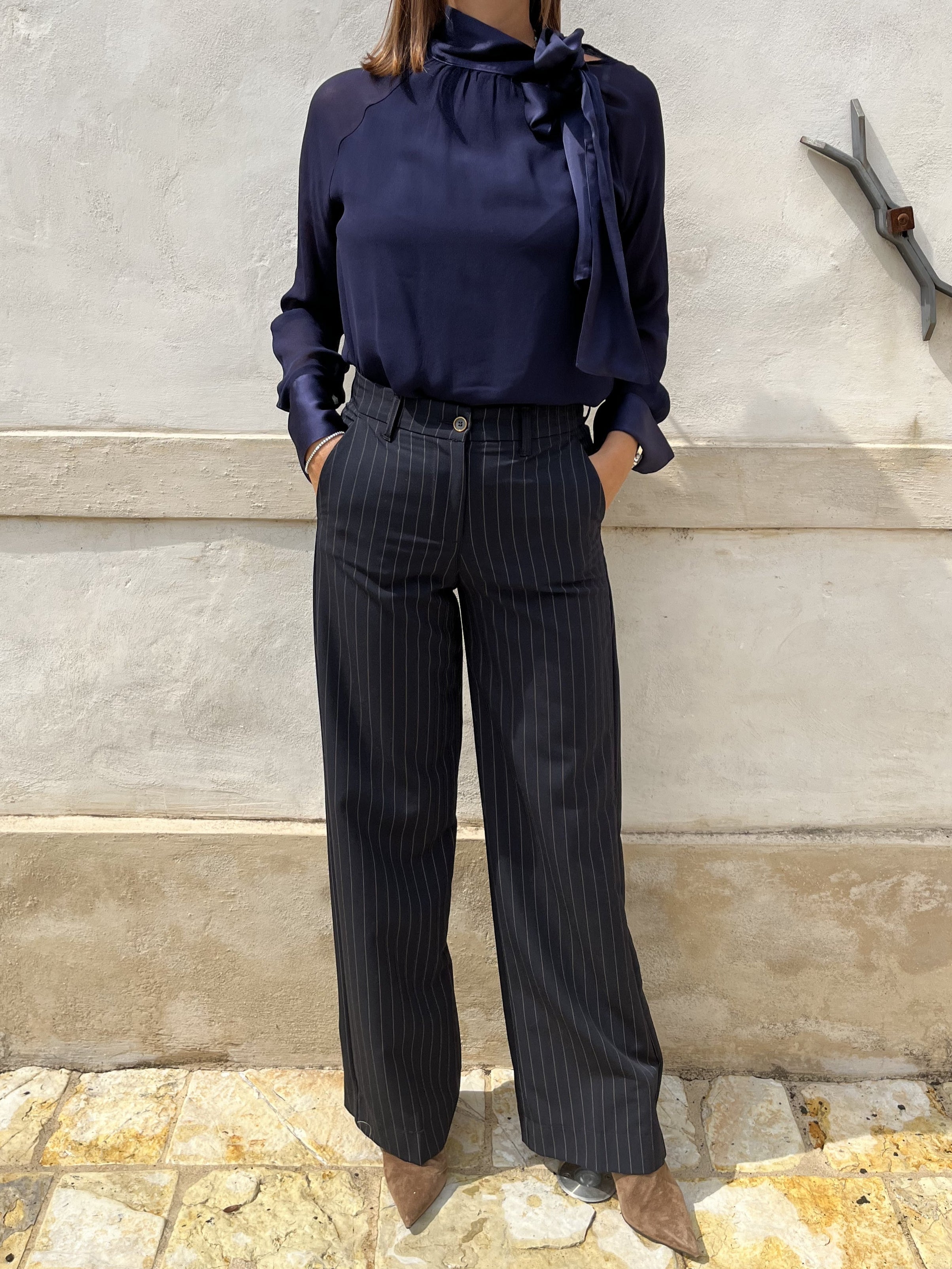 PANTALONE PALAZZO GESSATO