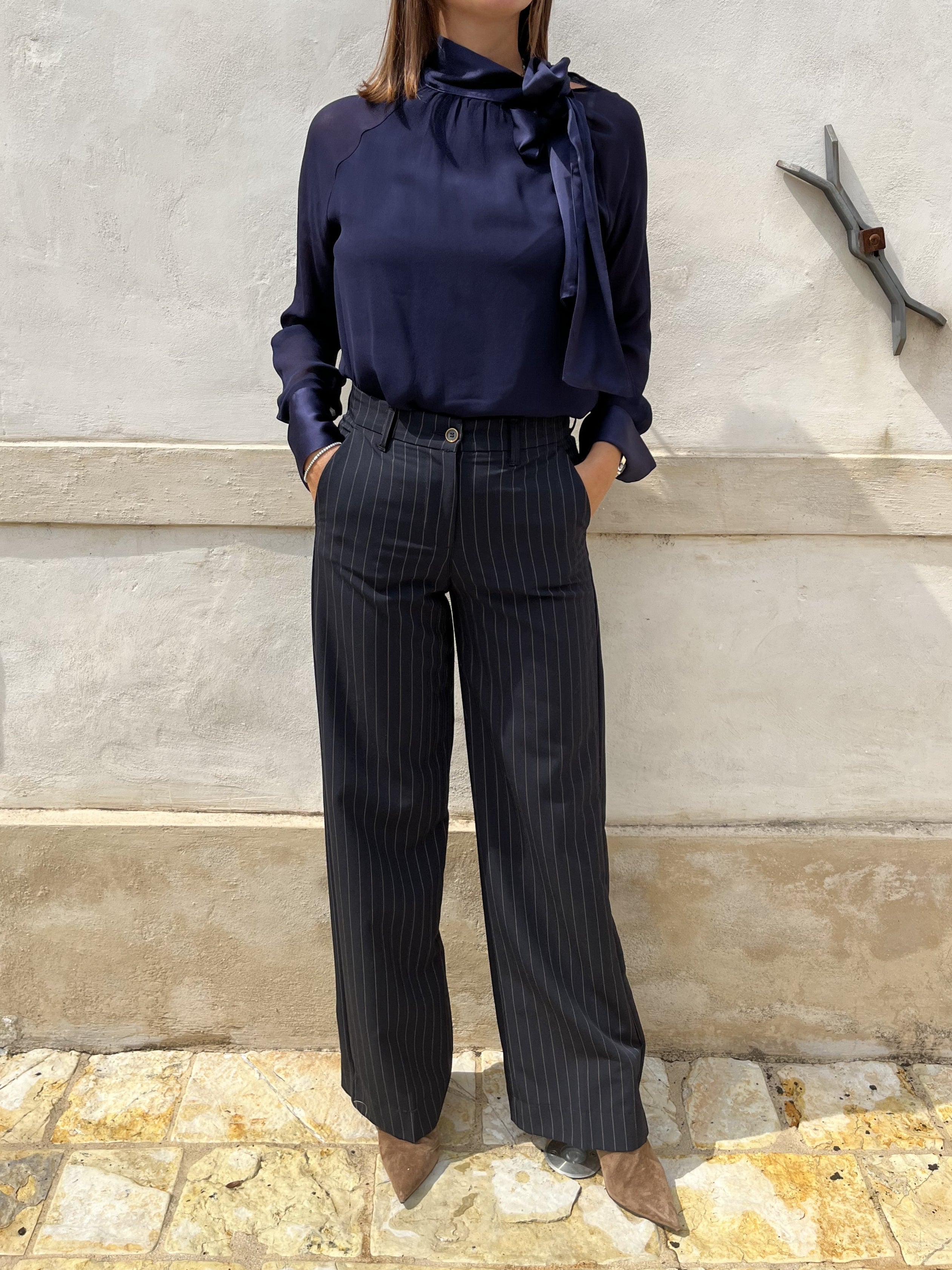 BLUSA FIOCCO IN RASO