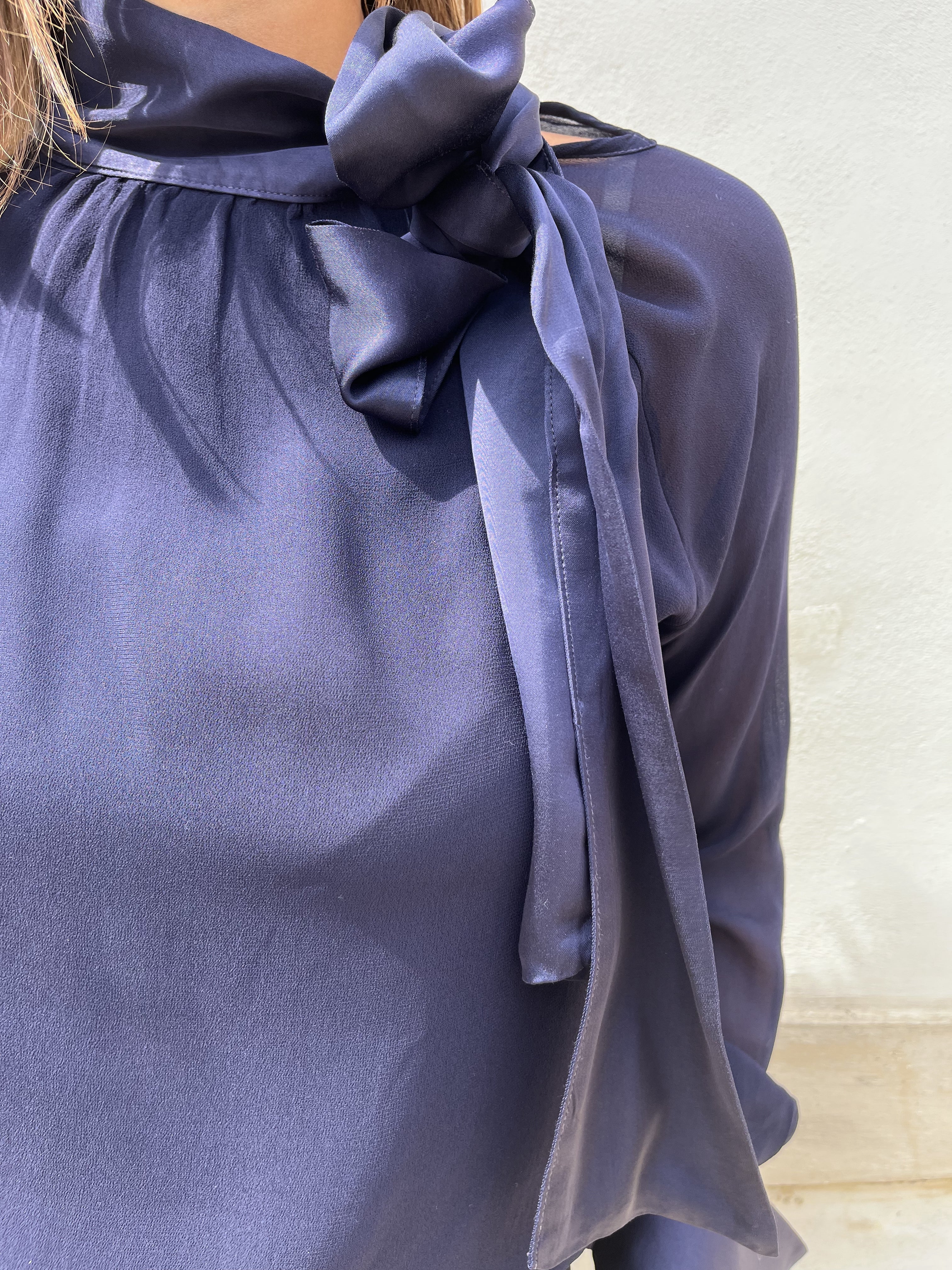 BLUSA FIOCCO IN RASO