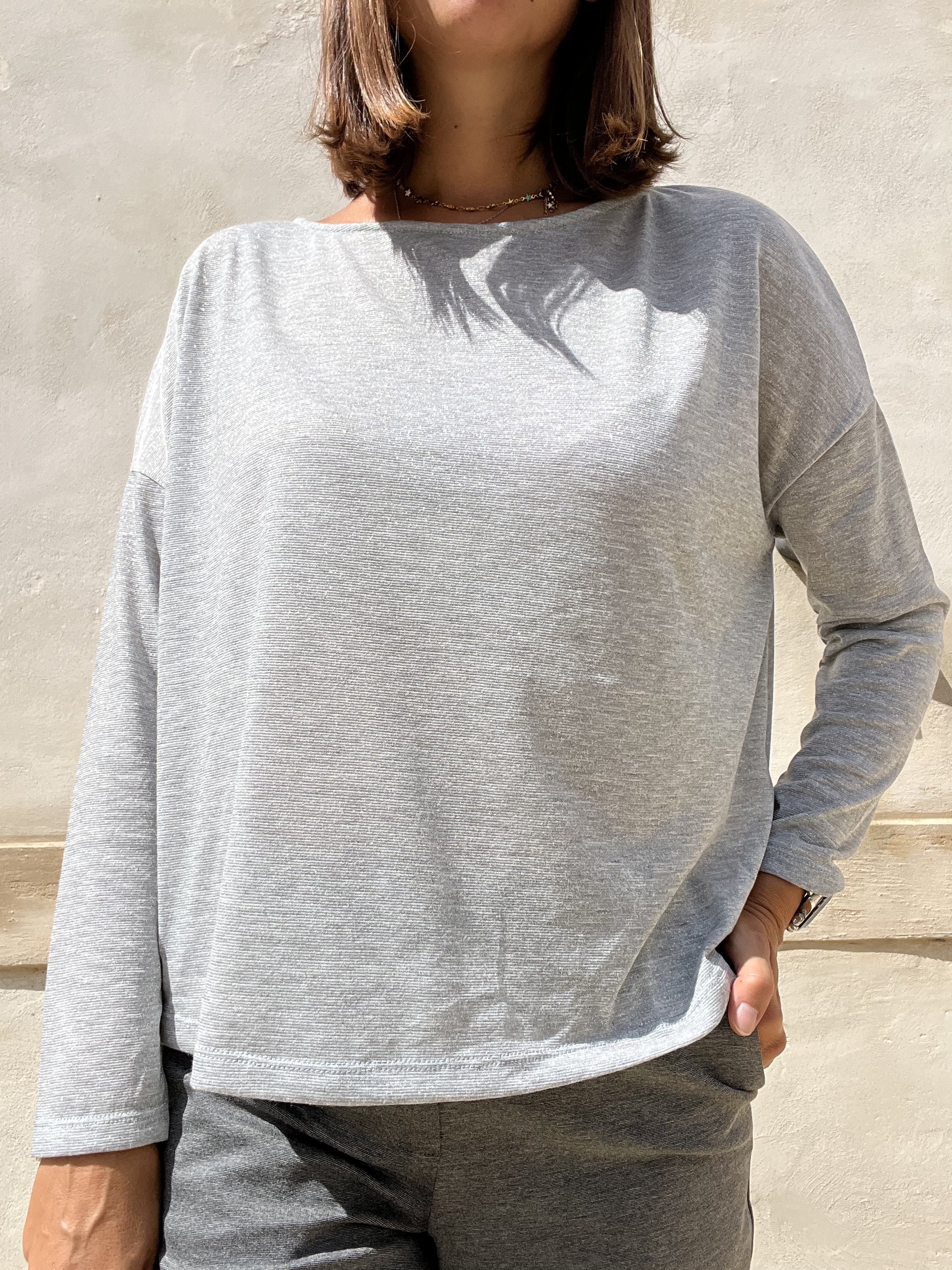 TSHIRT MANICA LUNGA IN LUREX