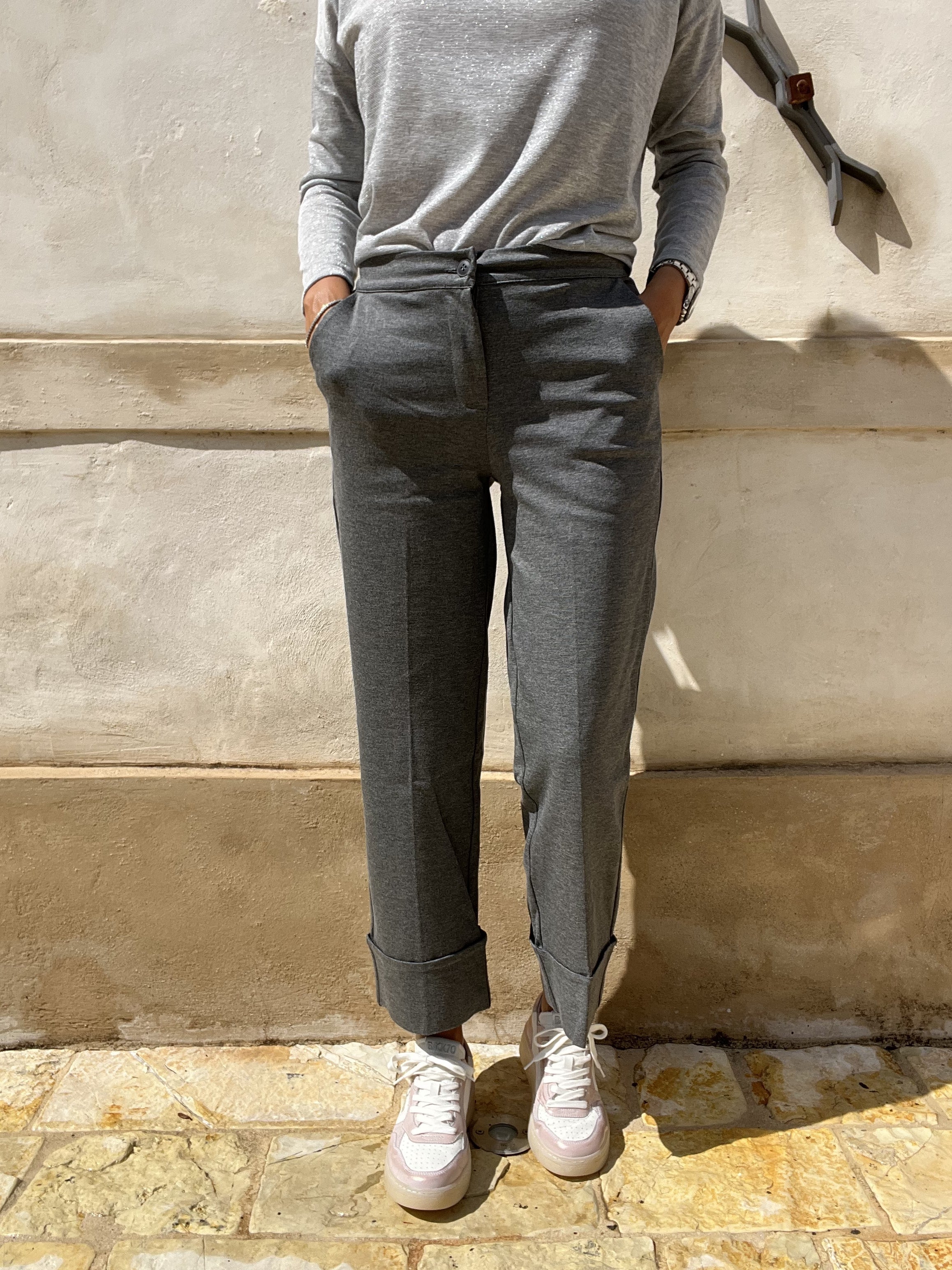 PANTALONE PUNTO STOFFA CON BALZA