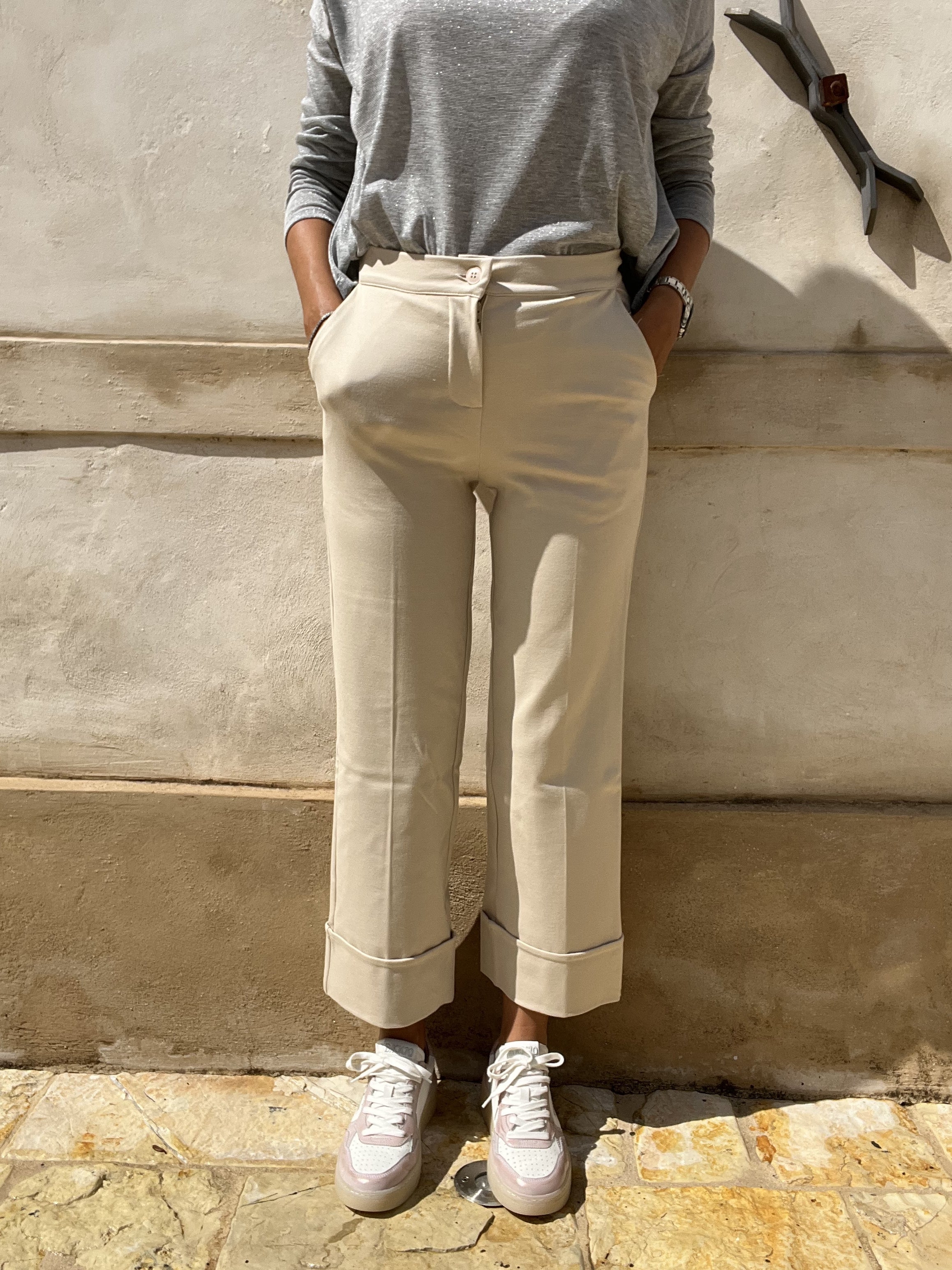 PANTALONE PUNTO STOFFA CON BALZA