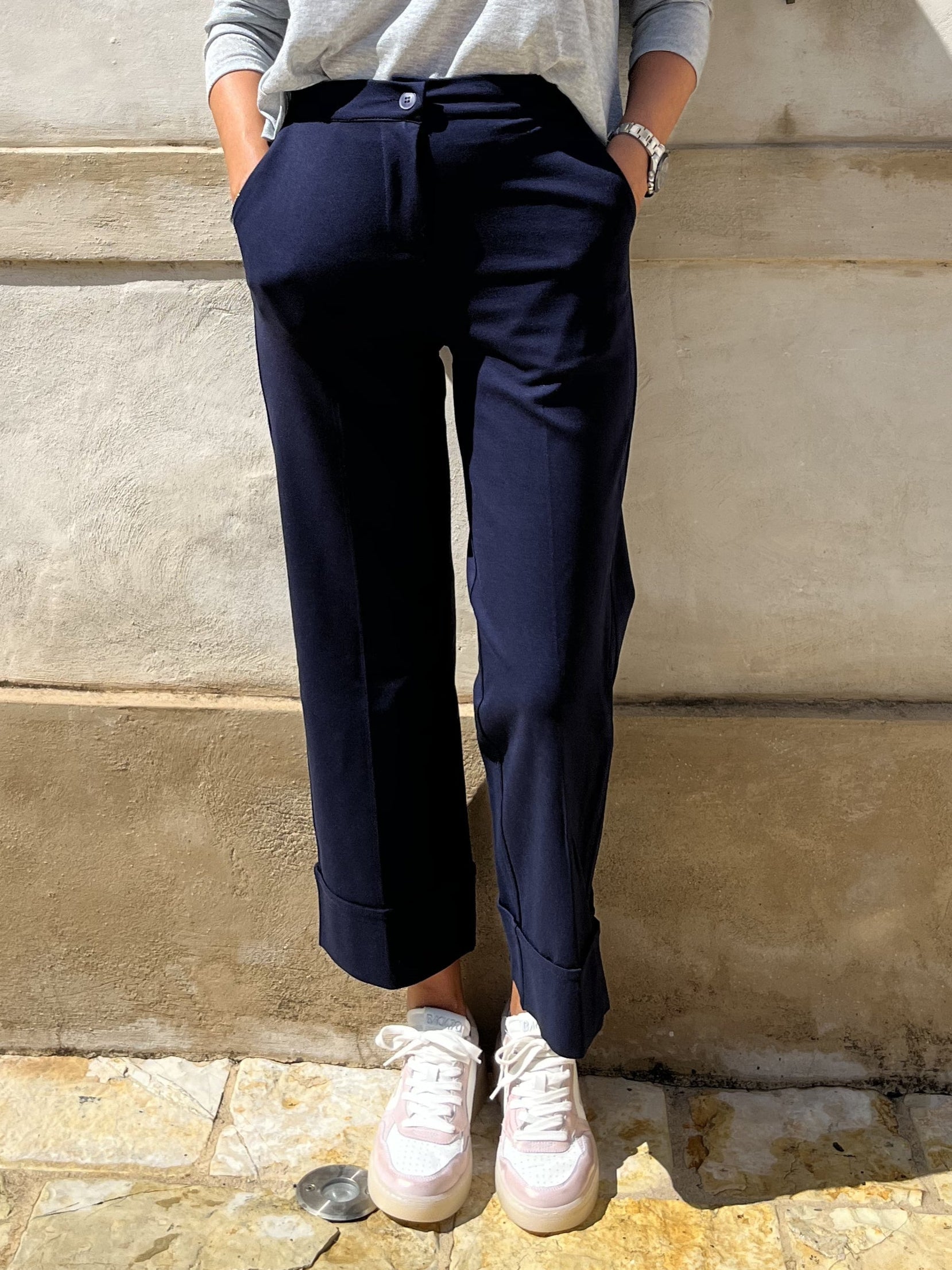 PANTALONE PUNTO STOFFA CON BALZA