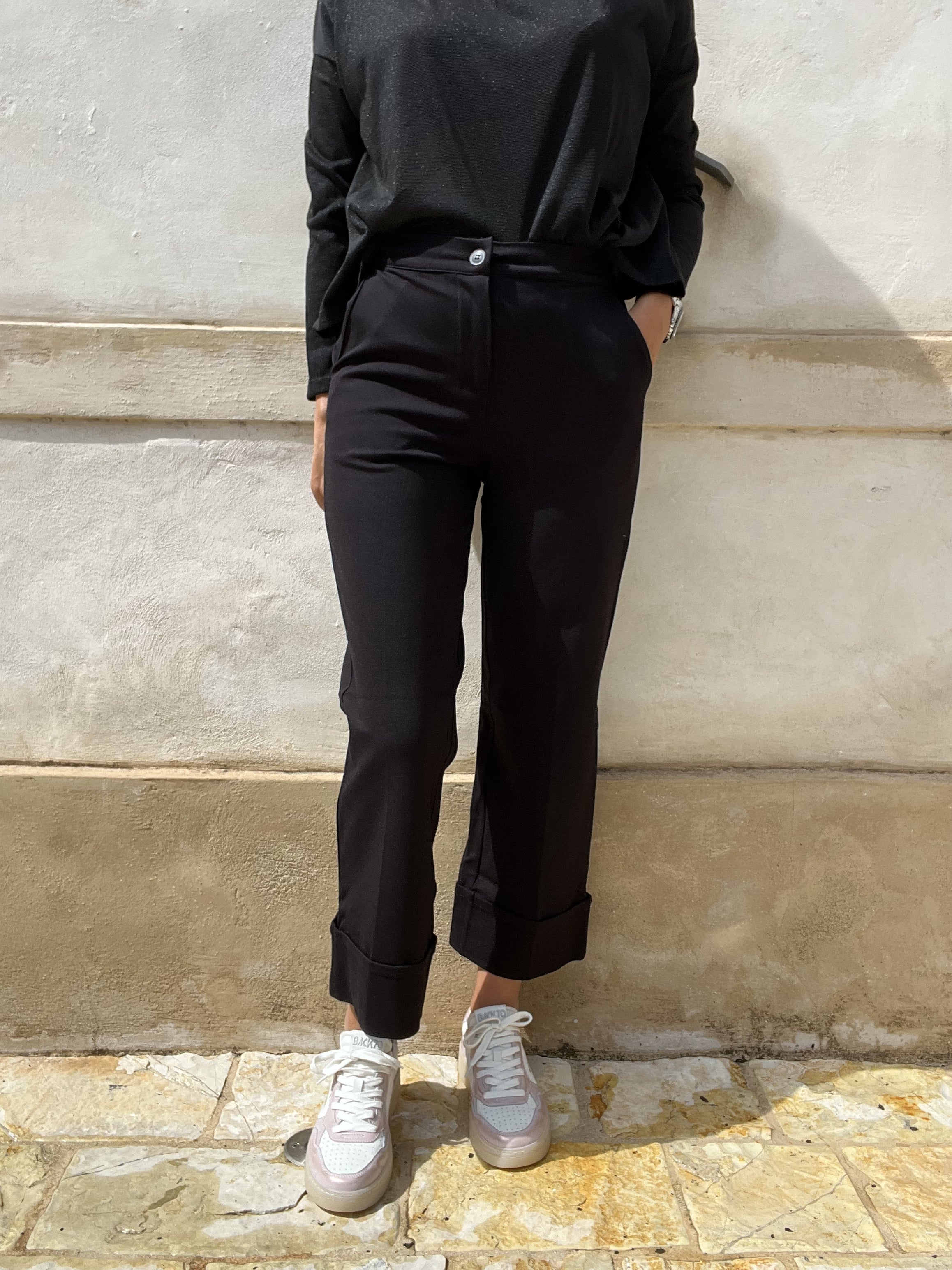 PANTALONE PUNTO STOFFA CON BALZA