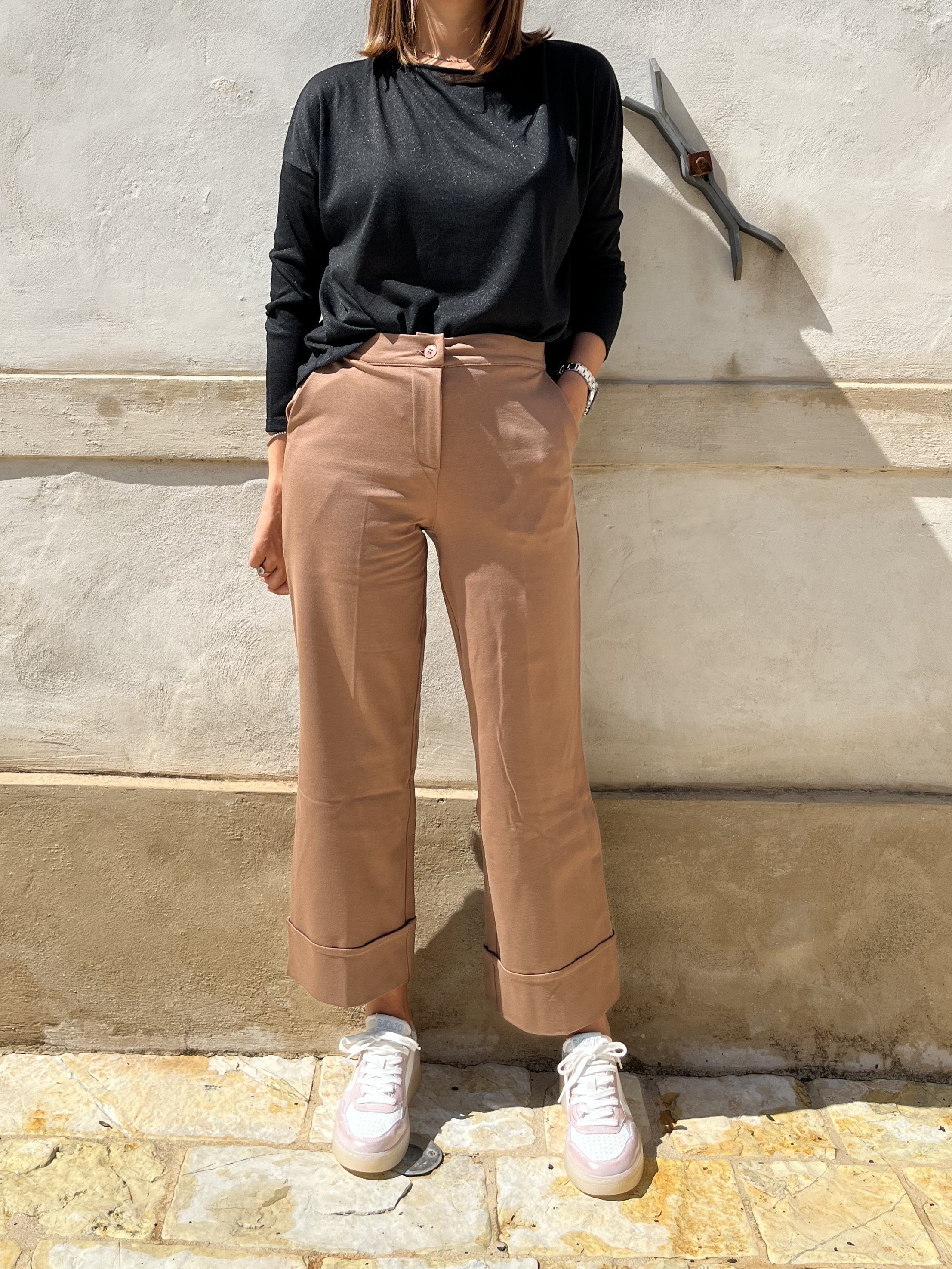 PANTALONE PUNTO STOFFA CON BALZA