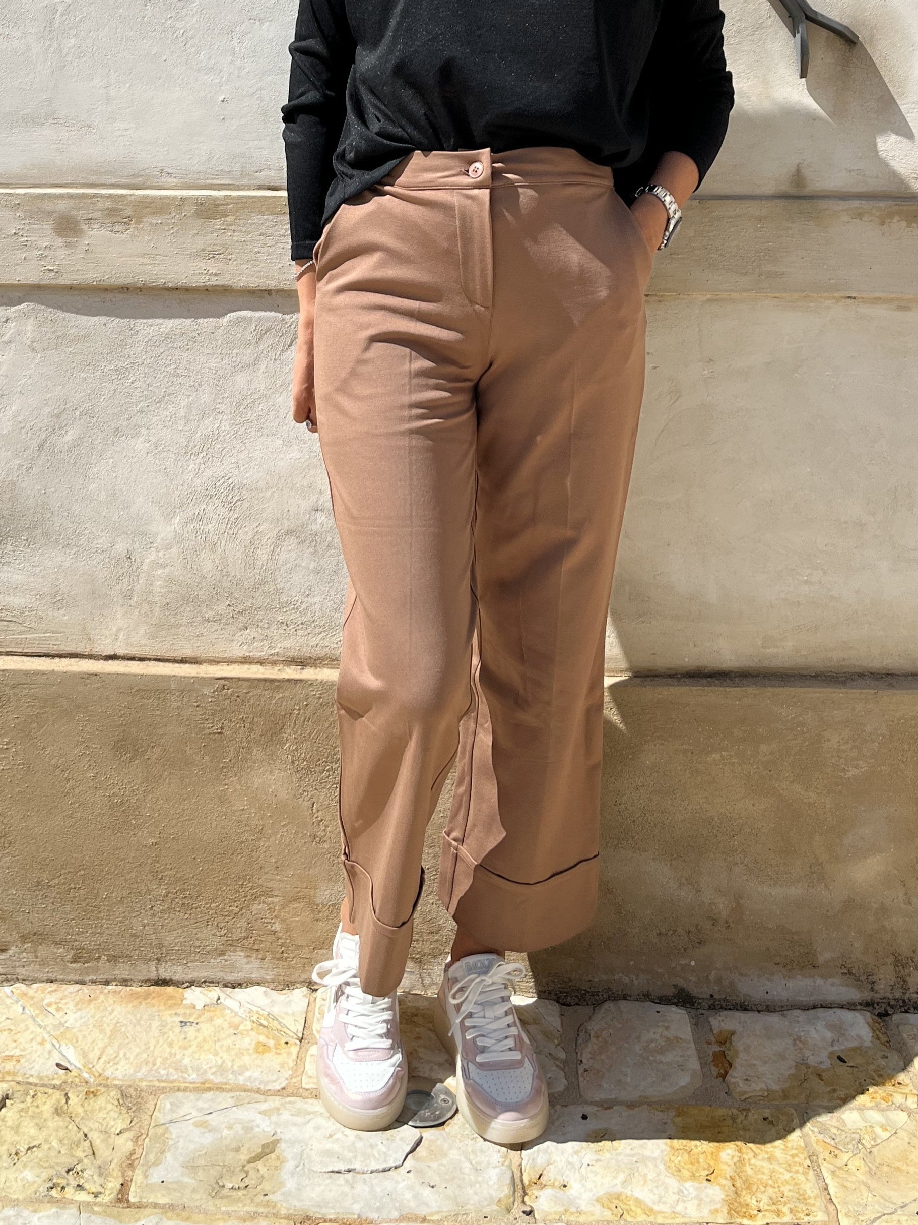 PANTALONE PUNTO STOFFA CON BALZA