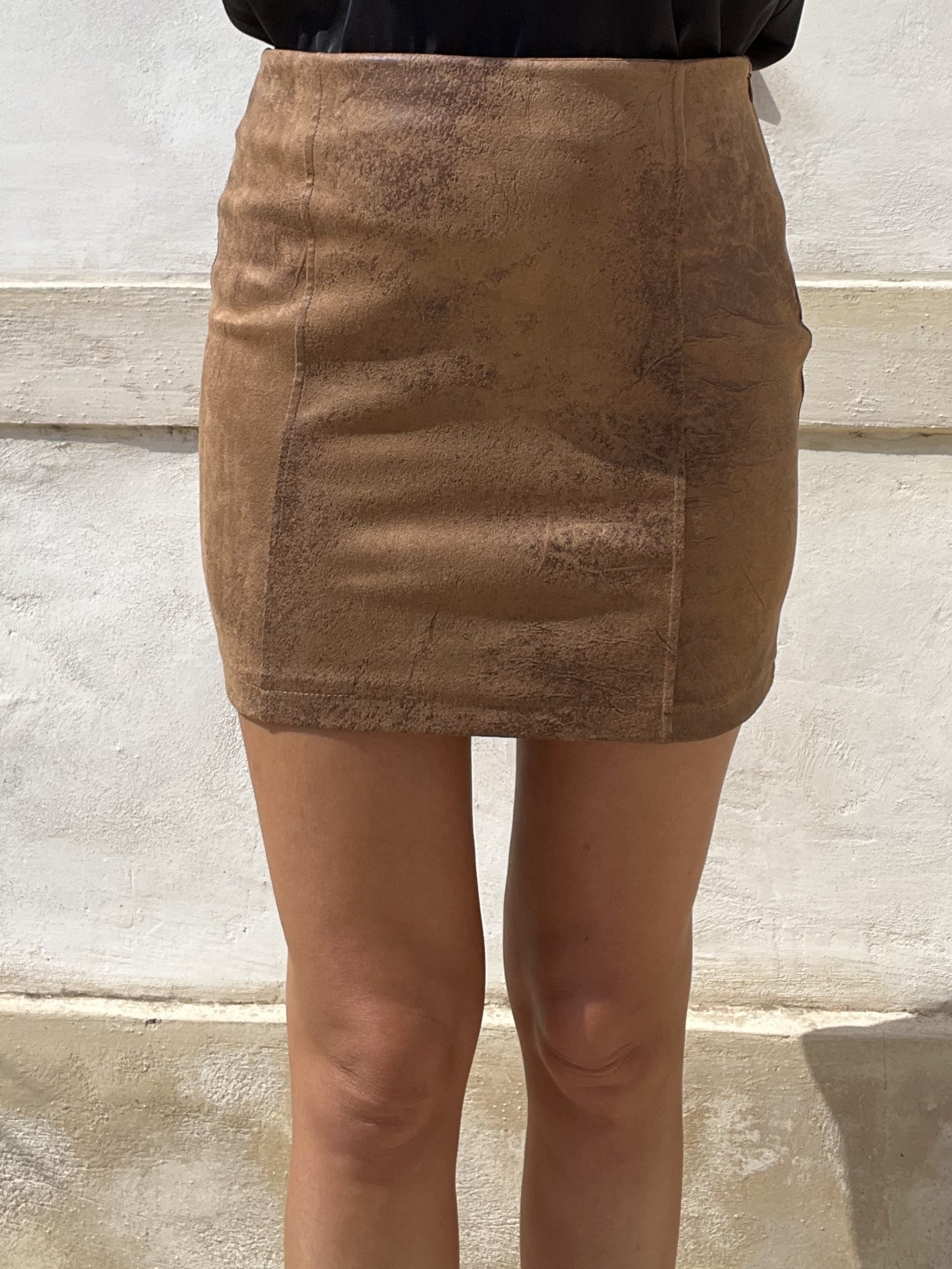 MINIGONNA IN ECOPELLE