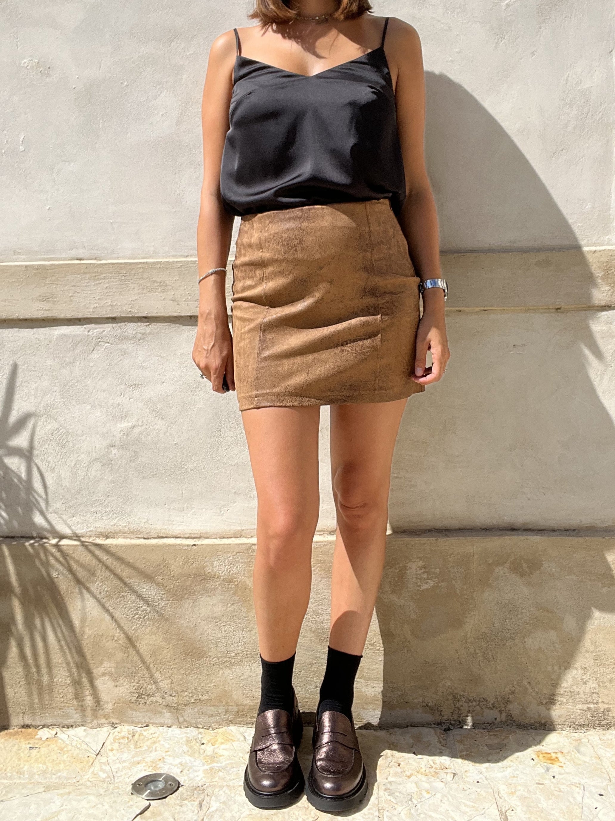 MINIGONNA IN ECOPELLE