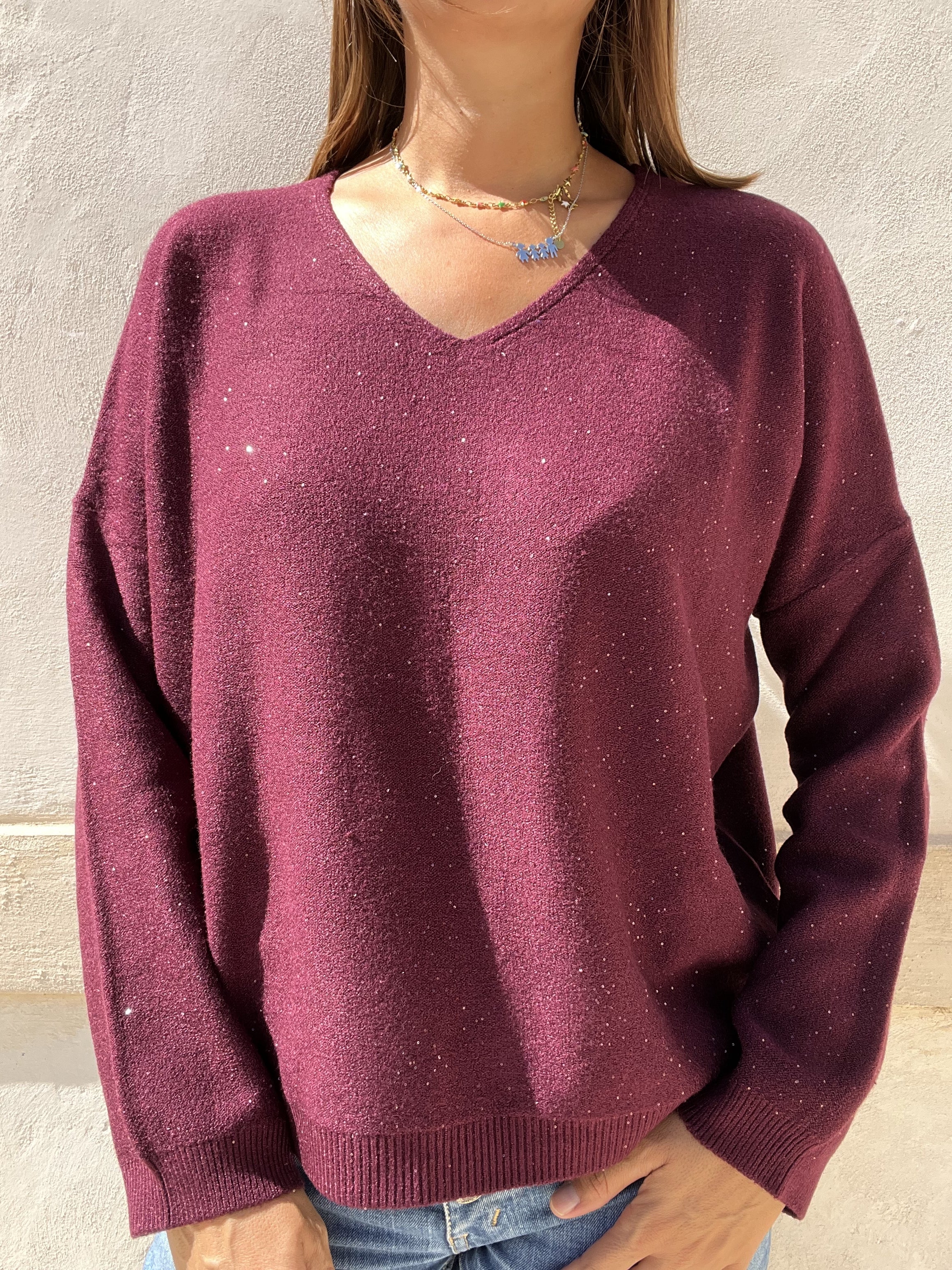 SCOLLO A V OVER MICROPAILLETTES