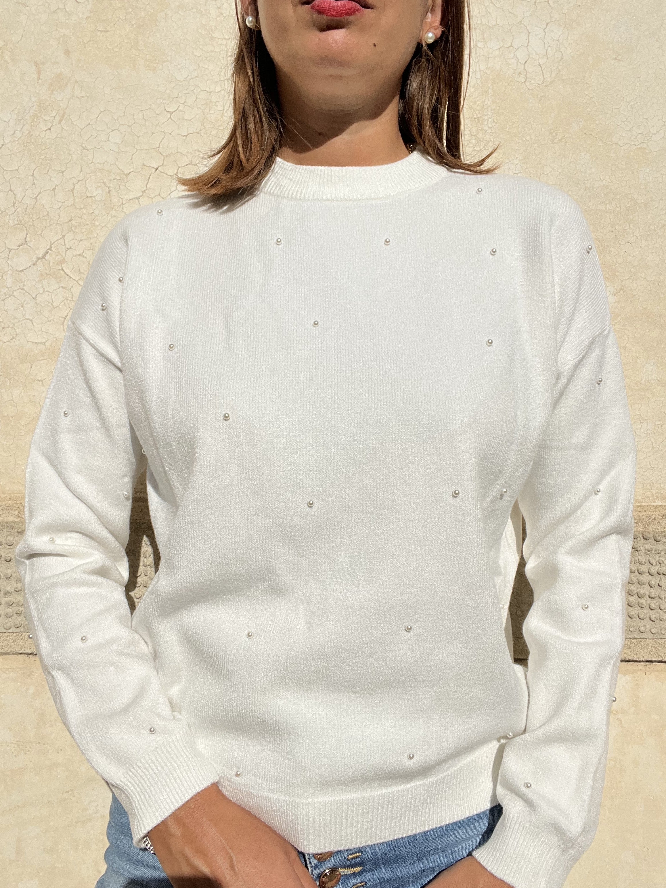 PARICOLLO OVER CON PERLE