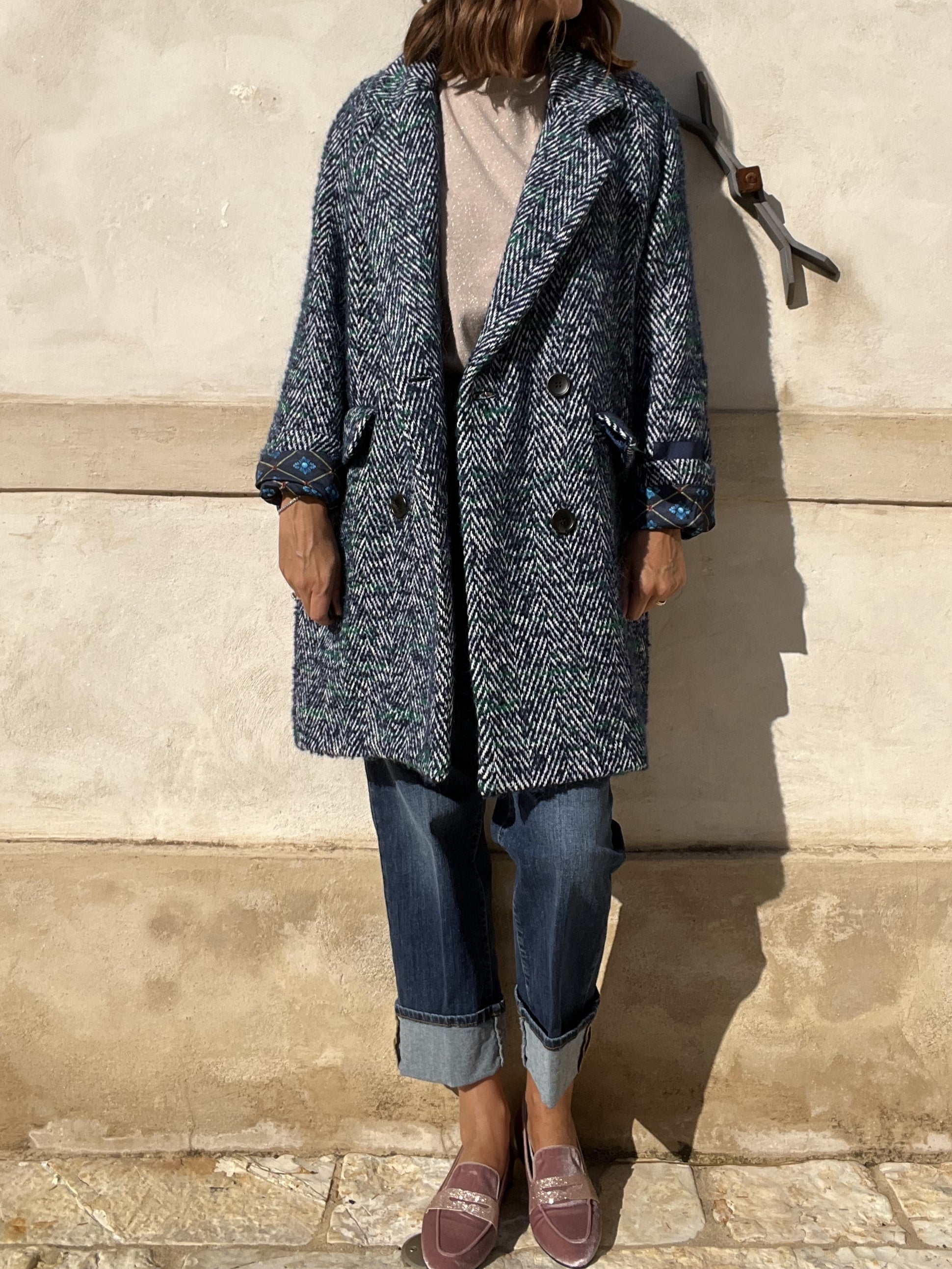 CAPPOTTO LANA SPINATA DOPPIOPETTO