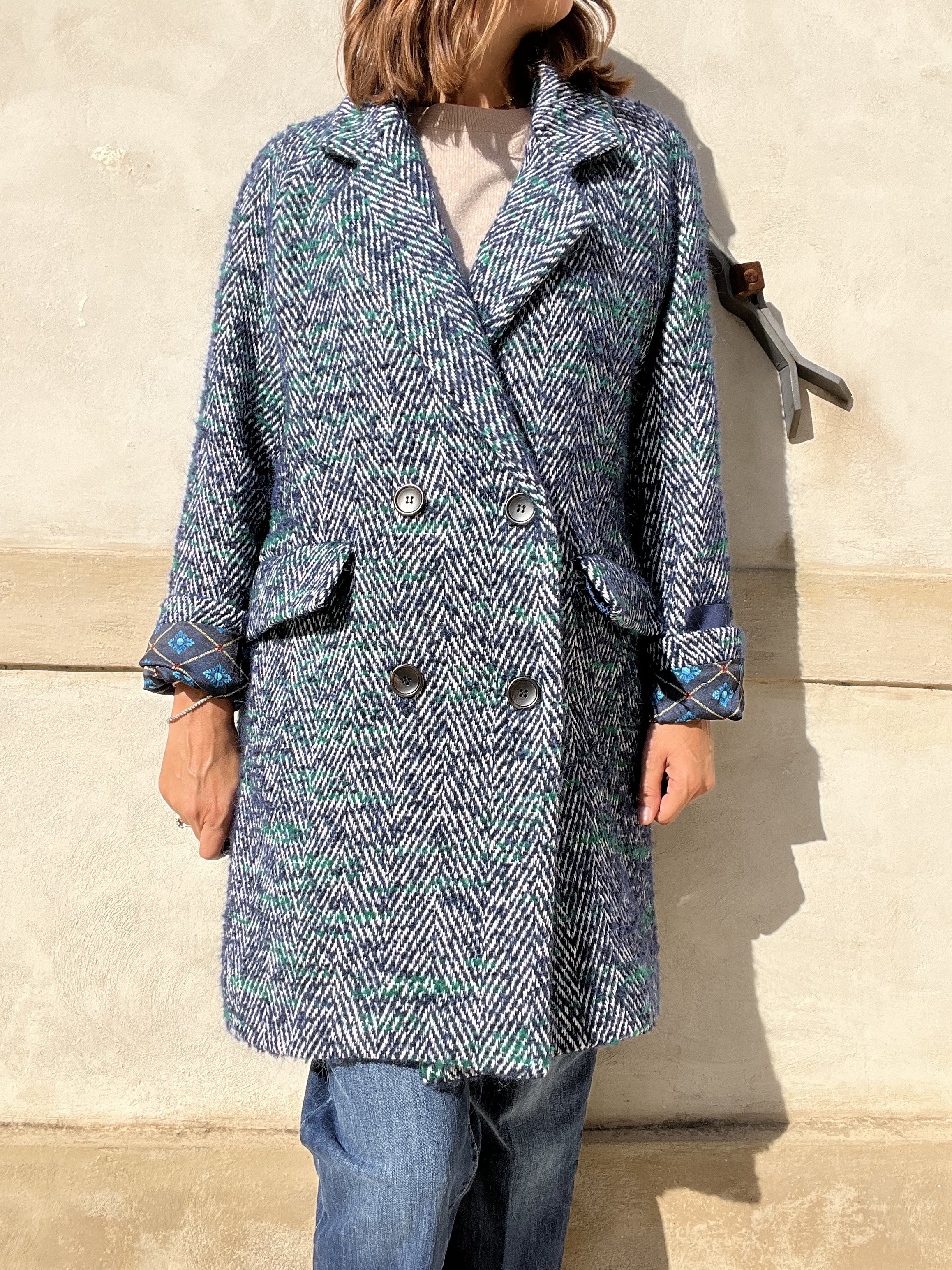 CAPPOTTO LANA SPINATA DOPPIOPETTO