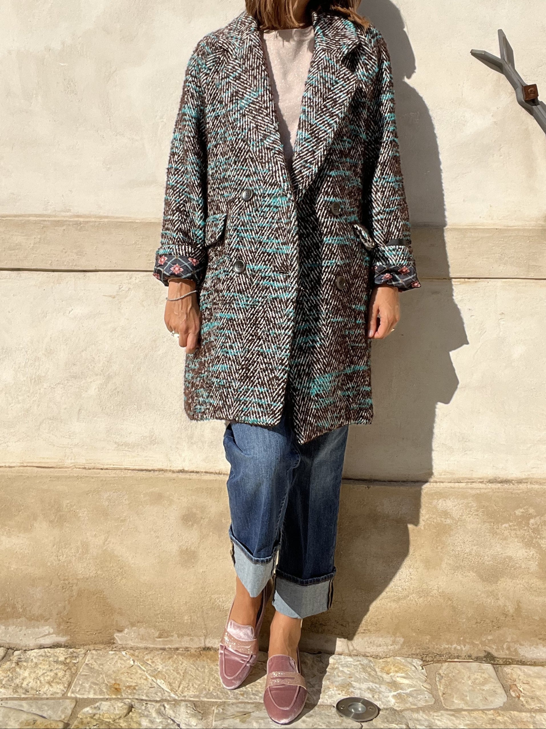 CAPPOTTO LANA SPINATA DOPPIOPETTO