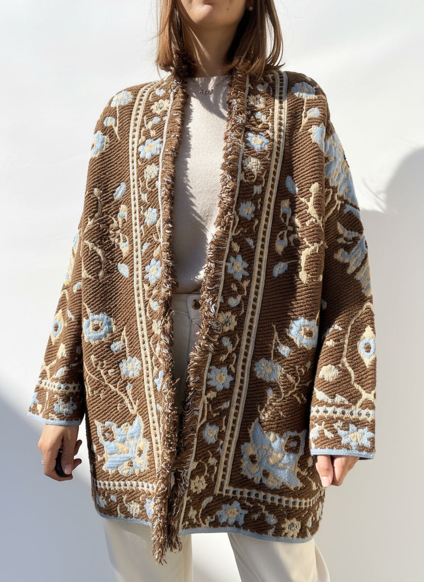 Bandana Cappotto Alanui Alanui Cardigan Bandana Jacquard Nero