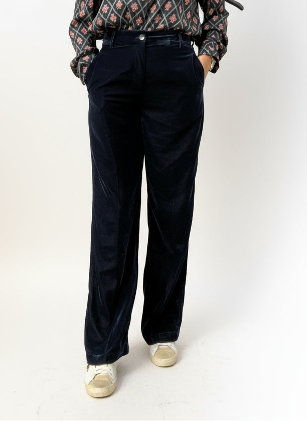 PANTALONI VELLUTO BLU