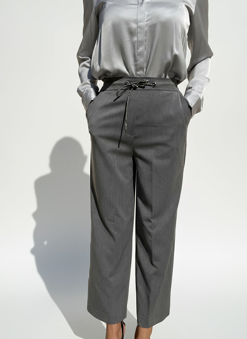 PANTALONE CROPPED FLANELLA