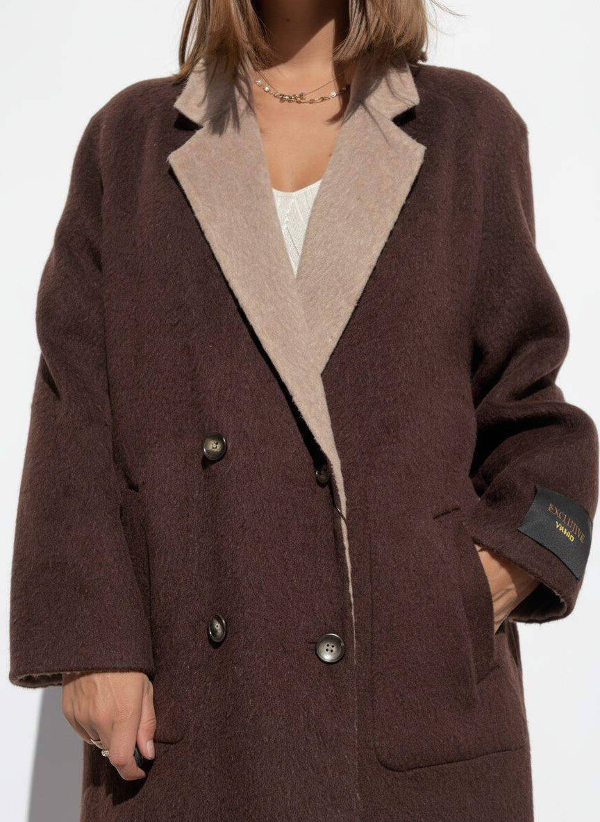 CAPPOTTO DOUBLEFACE IN LANA E CASHMERE