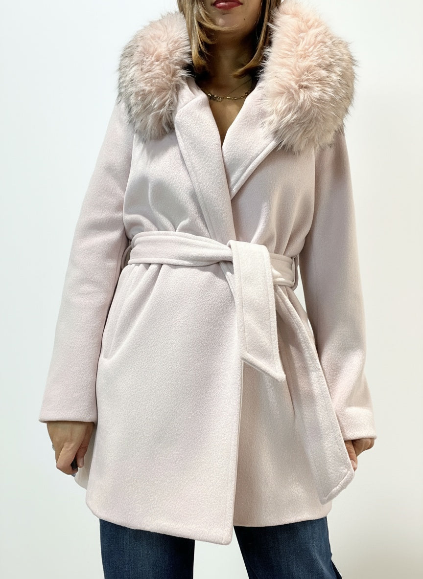 CAPPOTTO VESTAGLIA CON PELLICCIA