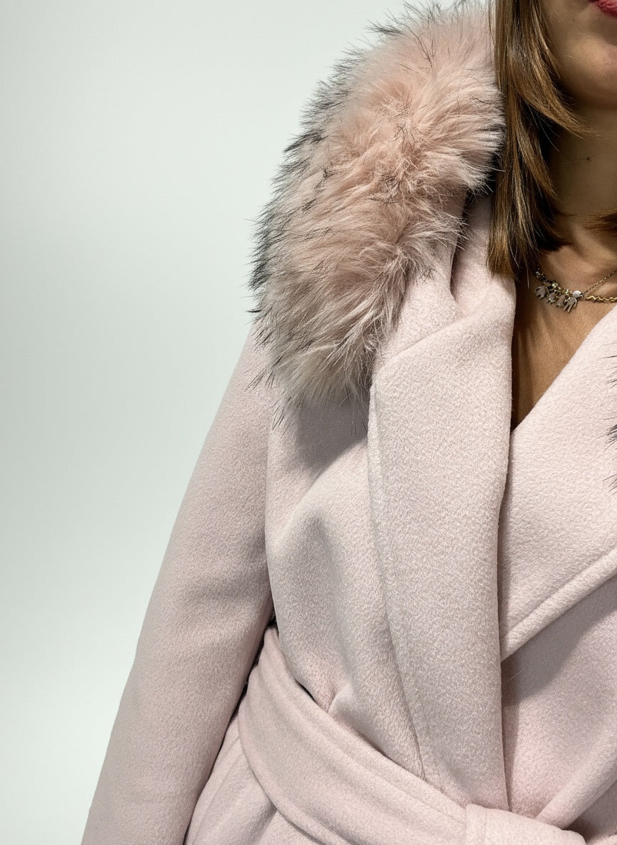 CAPPOTTO VESTAGLIA CON PELLICCIA