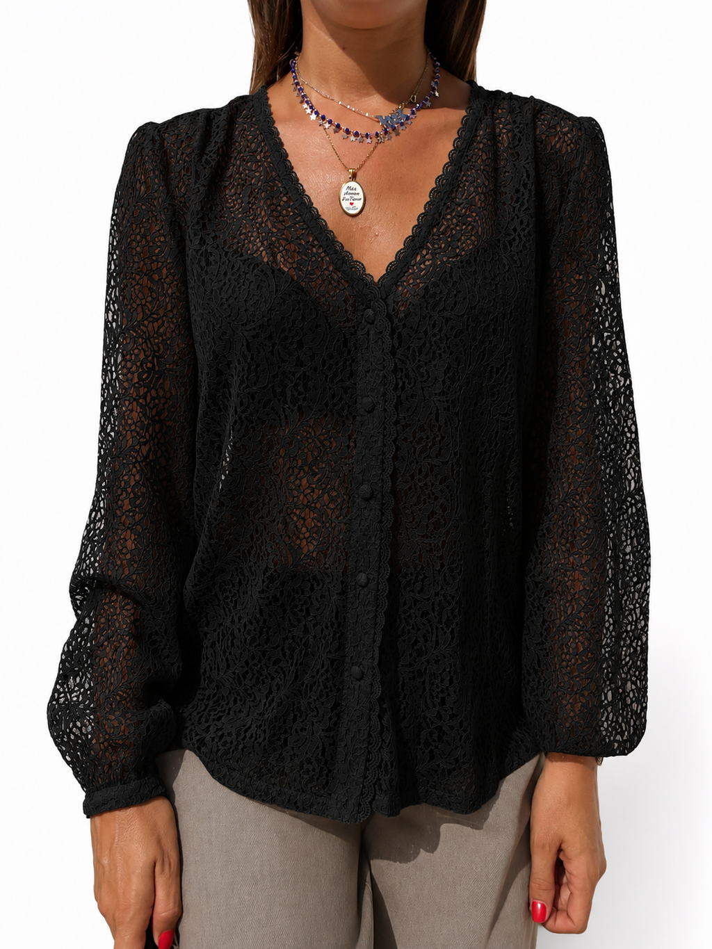 CAMICIA PIZZO AURORA