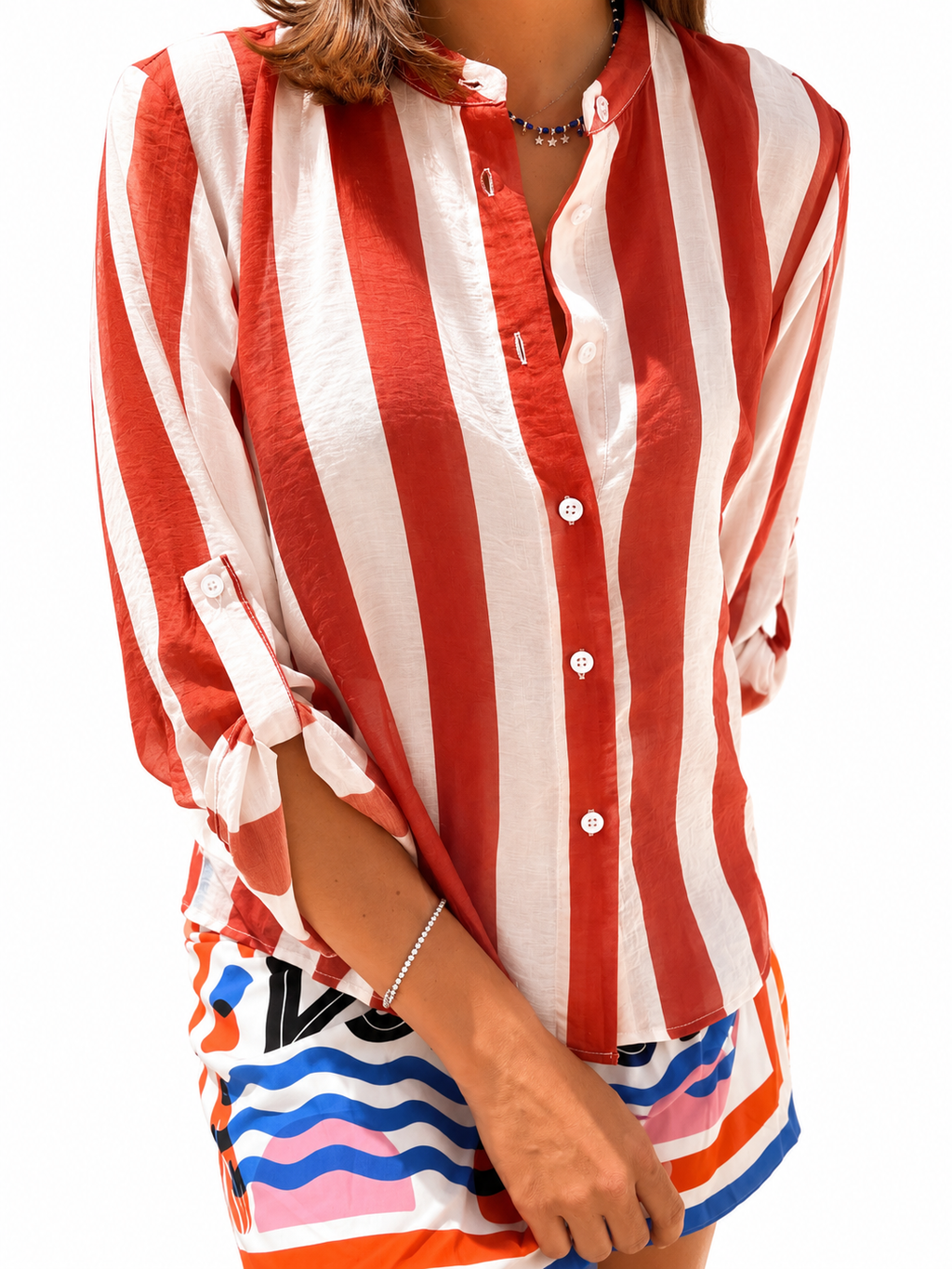 CAMICIA REGIMENTAL ARANCIO/PANNA
