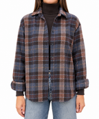 CAMICIA FLANELLA QUADRO MORO/BEIGE