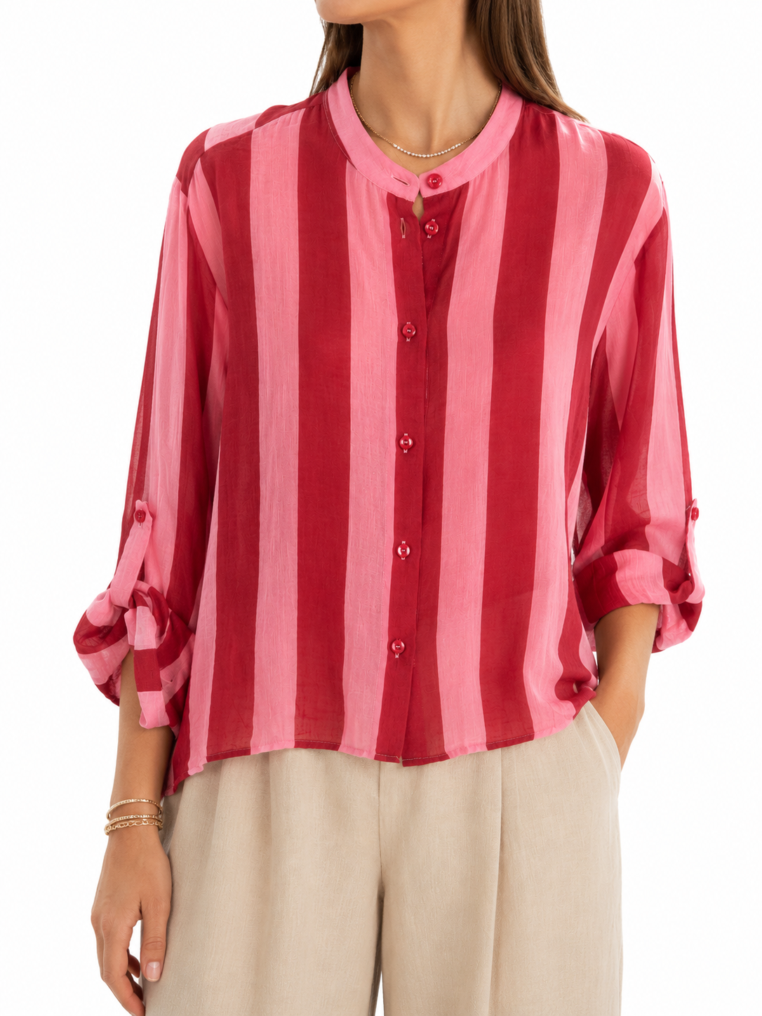 CAMICIA REGIMENTAL ROSA/ROSSO