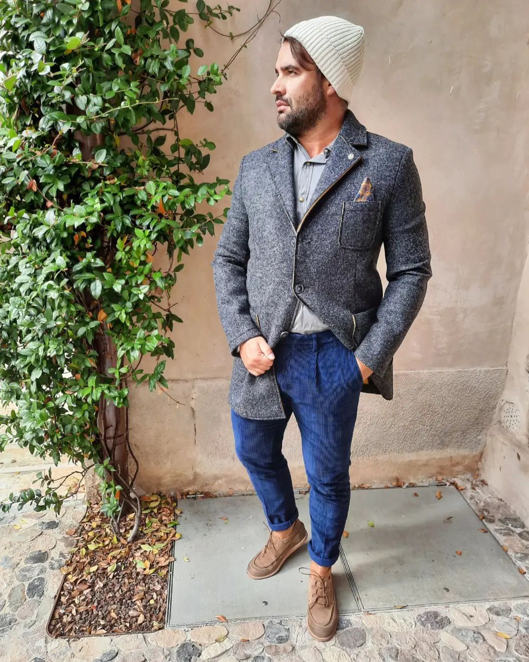 Cappotto Monopetto Melangiato