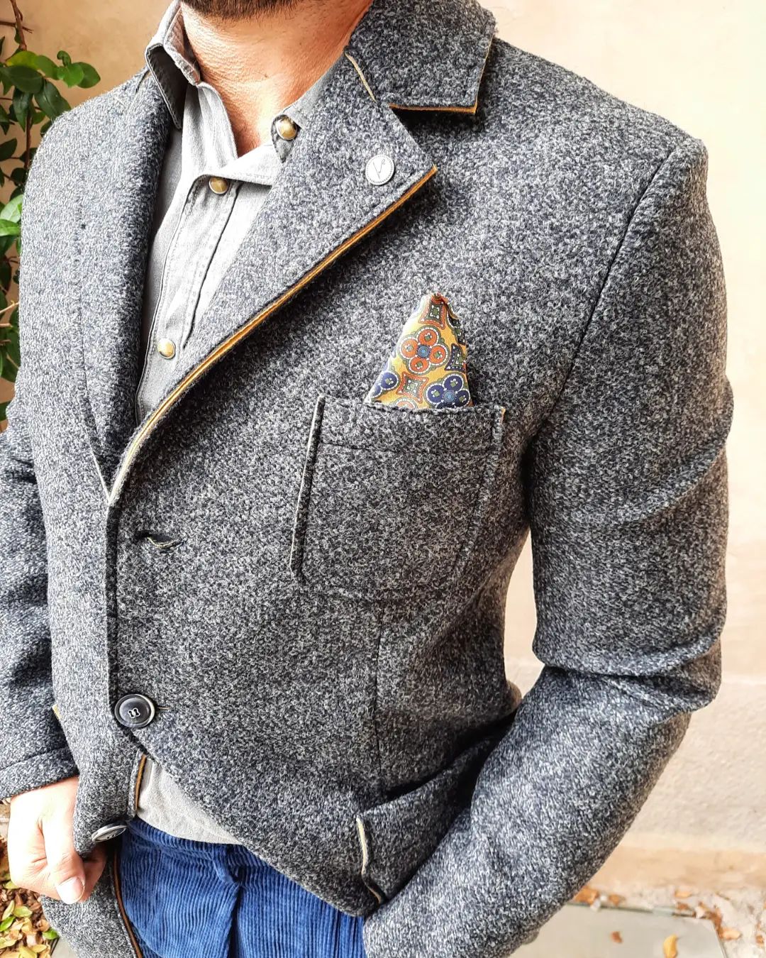 Cappotto Monopetto Melangiato