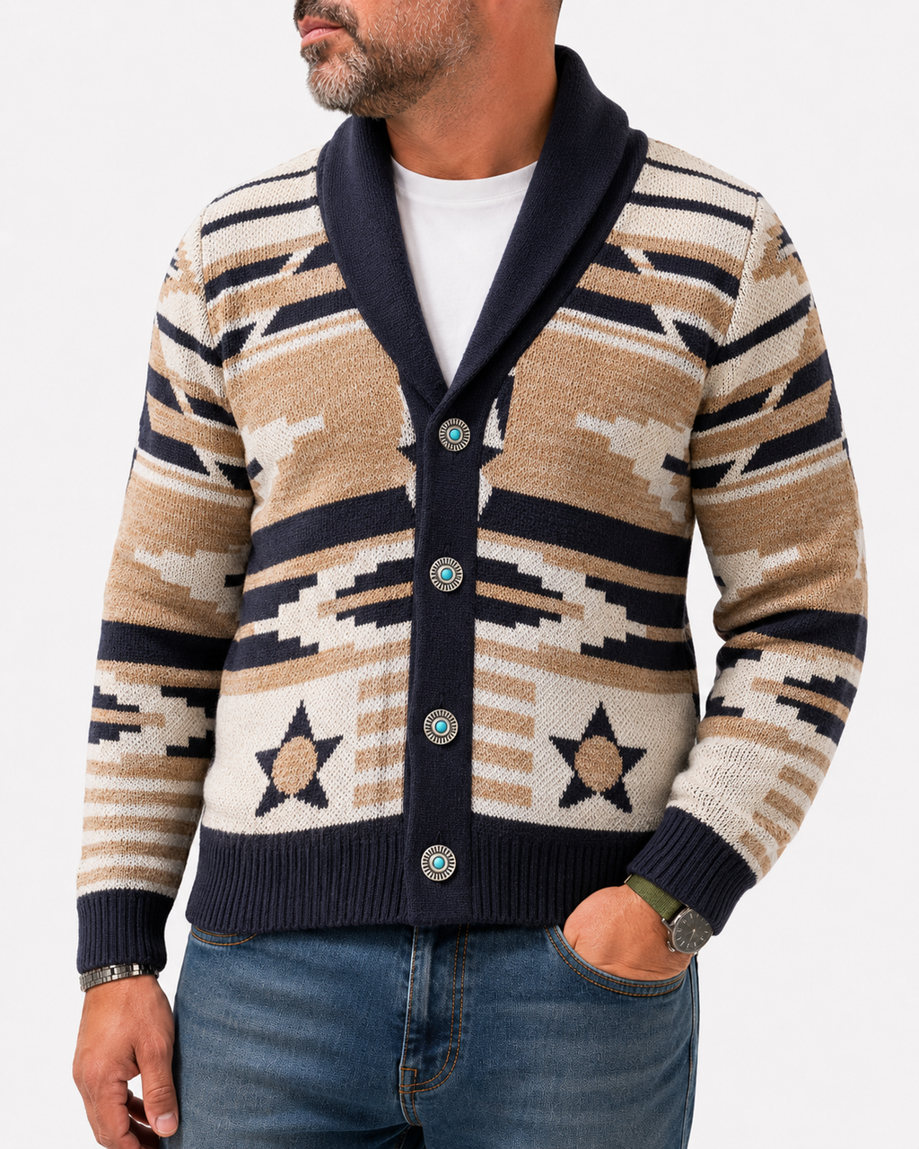 CARDIGAN AZTECO BOB